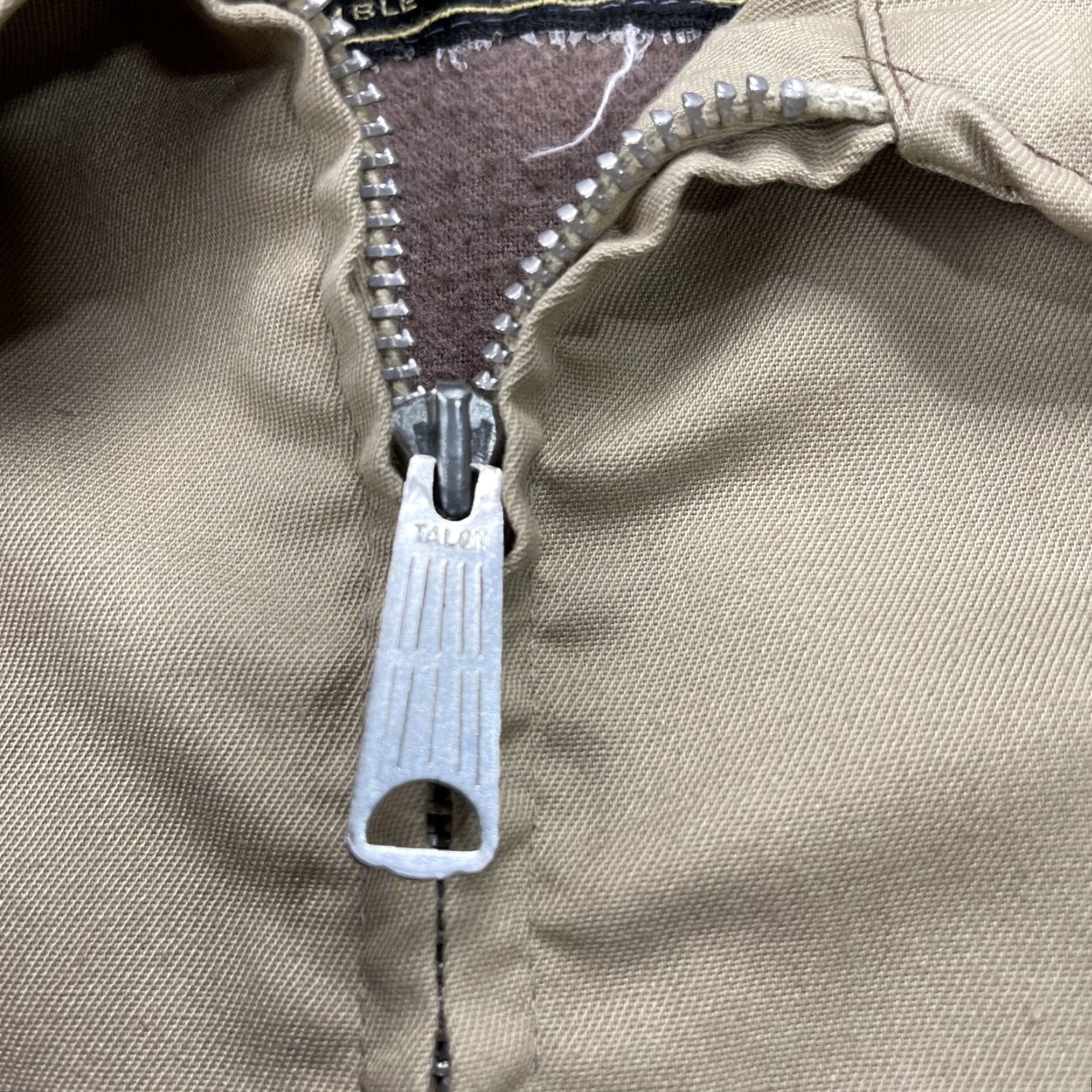 Sears VINTAGE Sears Jacket Mens L Beige Bomber Zip 70s Full Zip Zipper Cotton Blend Regular Coat Style Jeans? Size US L / EU 52-54 / 3 - 5 Thumbnail