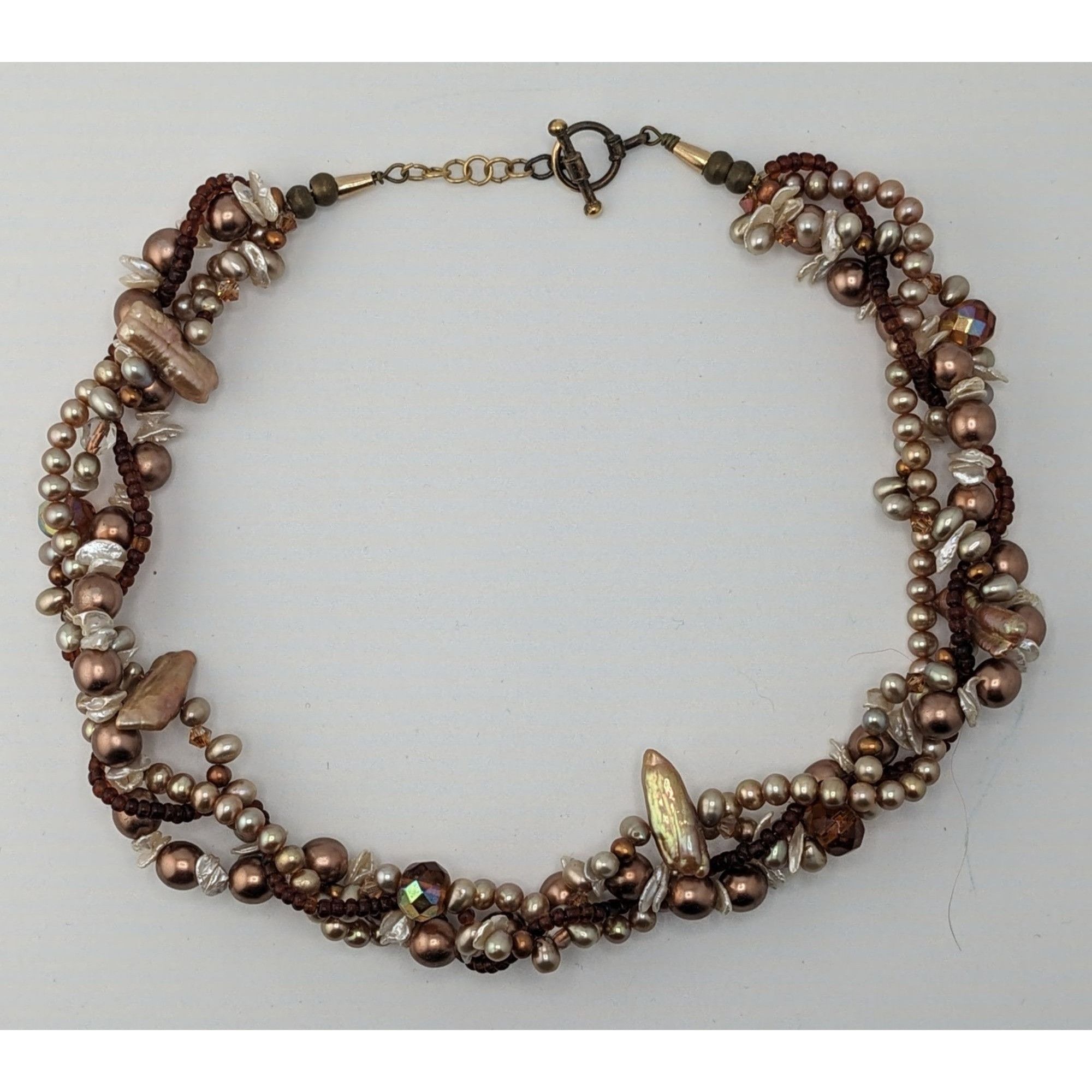 Handmade Vintage Handmade Mermaidcore Braided Freshwater Pearl & Glas Size ONE SIZE - 4 Thumbnail
