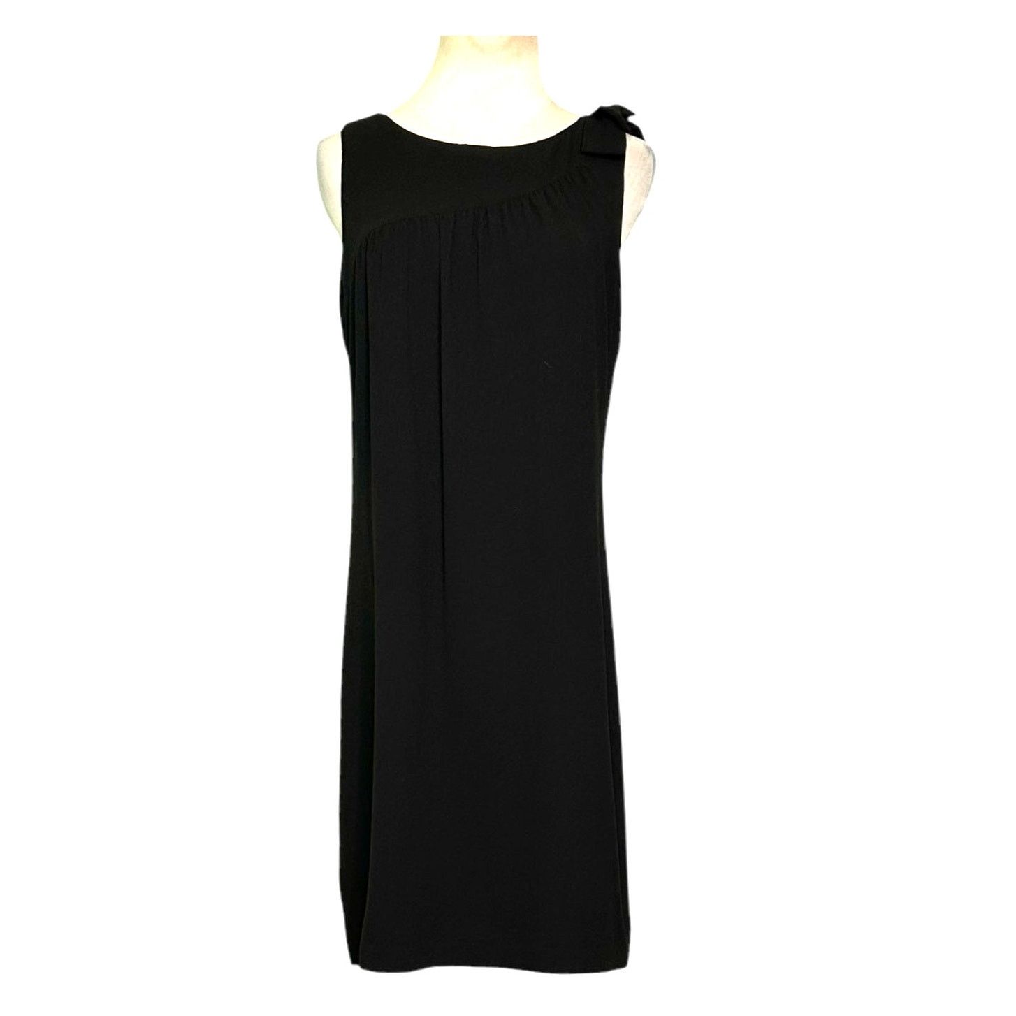 Trina Turk TRINA TURK black crepe shoulder bow sleeveless dress size 2 Size XS / US 0-2 / IT 36-38 - 10 Thumbnail