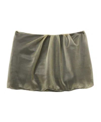 Alexander McQueen o1srvl11e0326 Double Mesh Skirt in Green Size 26" / US 2 / IT 38 - 1 Preview