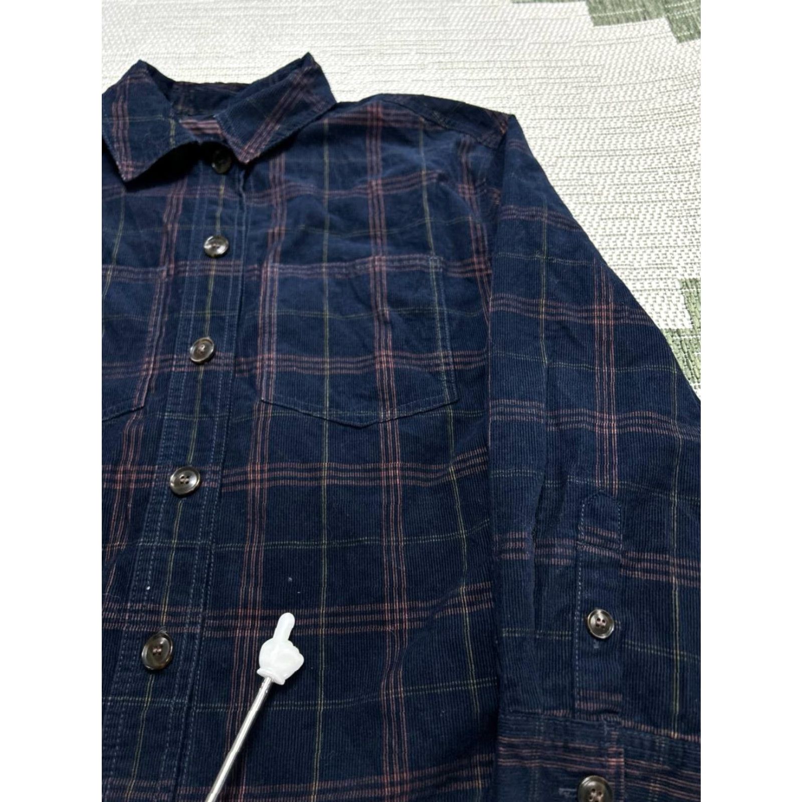 Madewell Madewell Corduroy Kentwood Oversized Shirt Jacket Womens Small Blue Cotton Plaid Size S / US 4 / IT 40 - 3 Thumbnail