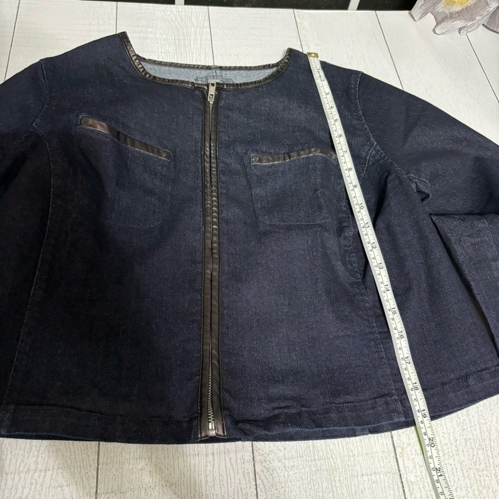 Other Jessica London Dark Wash Denim Jacket Size 16W Size XXL / US 16-18 / IT 52-54 - 5 Thumbnail