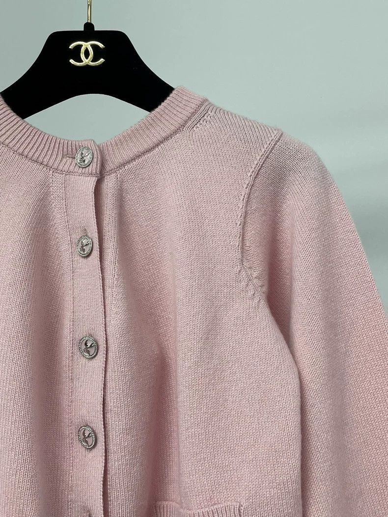 Chanel Chanel 25S cherry blossom pink cashmere cardigan coat Size XXS / US 00 / IT 34 - 3 Thumbnail