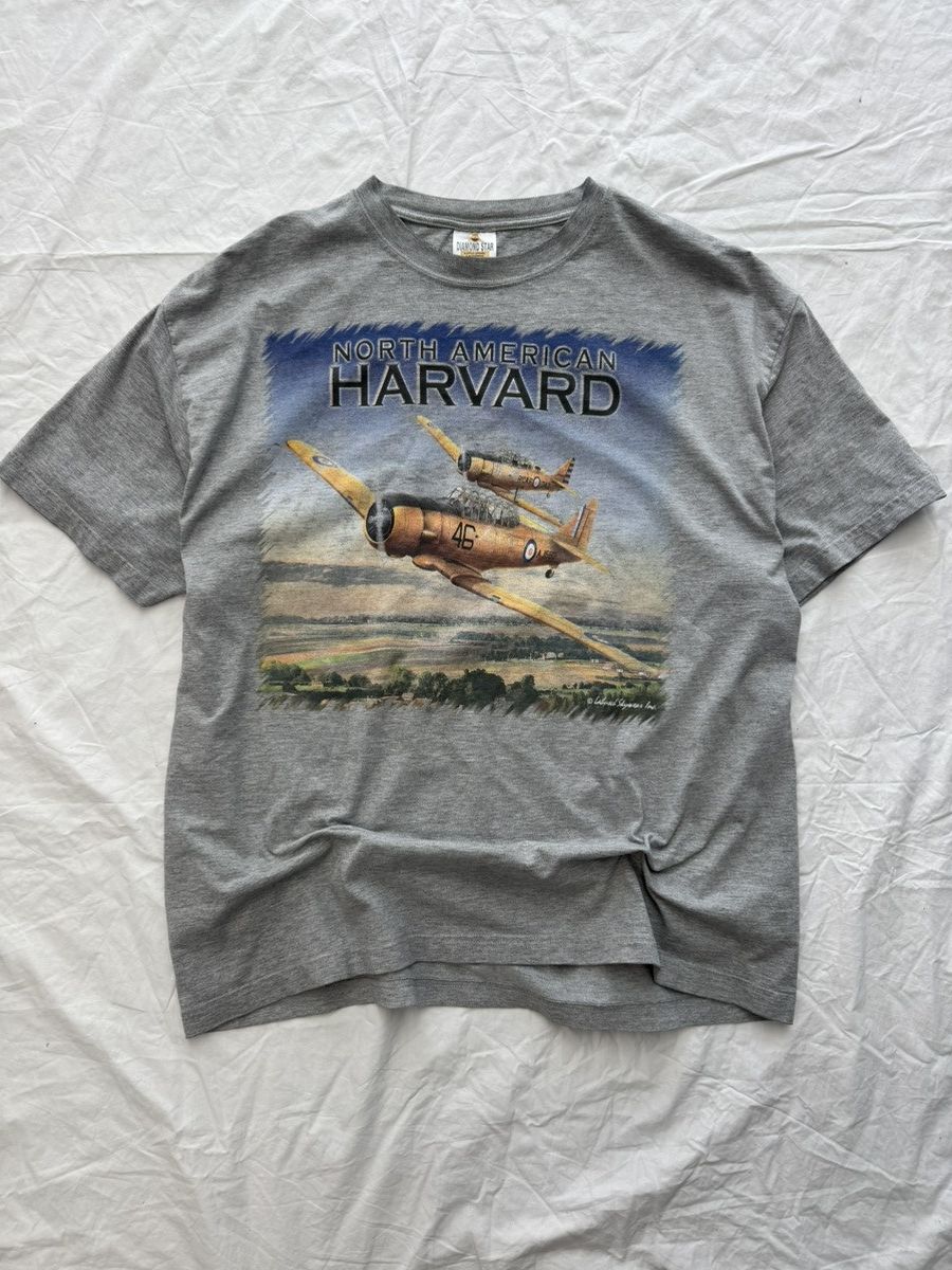 Vintage Vintage Harvard Air Plane USA Made Oversized Tee Size US XL / EU 56 / 4 - 2 Thumbnail