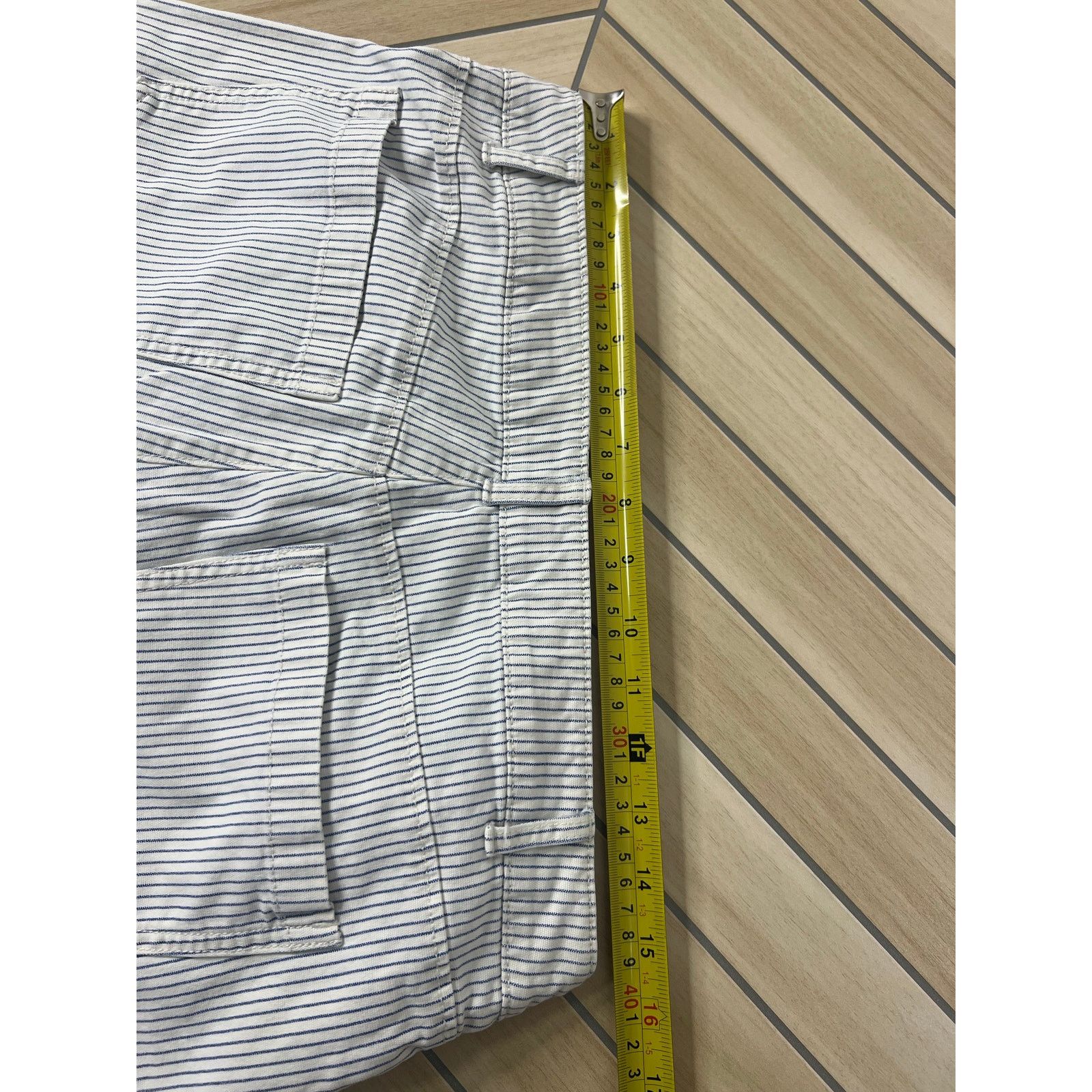 Old Navy VTG Y2K Baggy Pants / Wide Leg - White Stripe Casual Beach Size 34" / US 12 / IT 48 - 8 Thumbnail