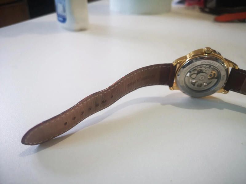 Designer Rotary men's gold dial brown wind movement watch Size ONE SIZE - 11 Thumbnail