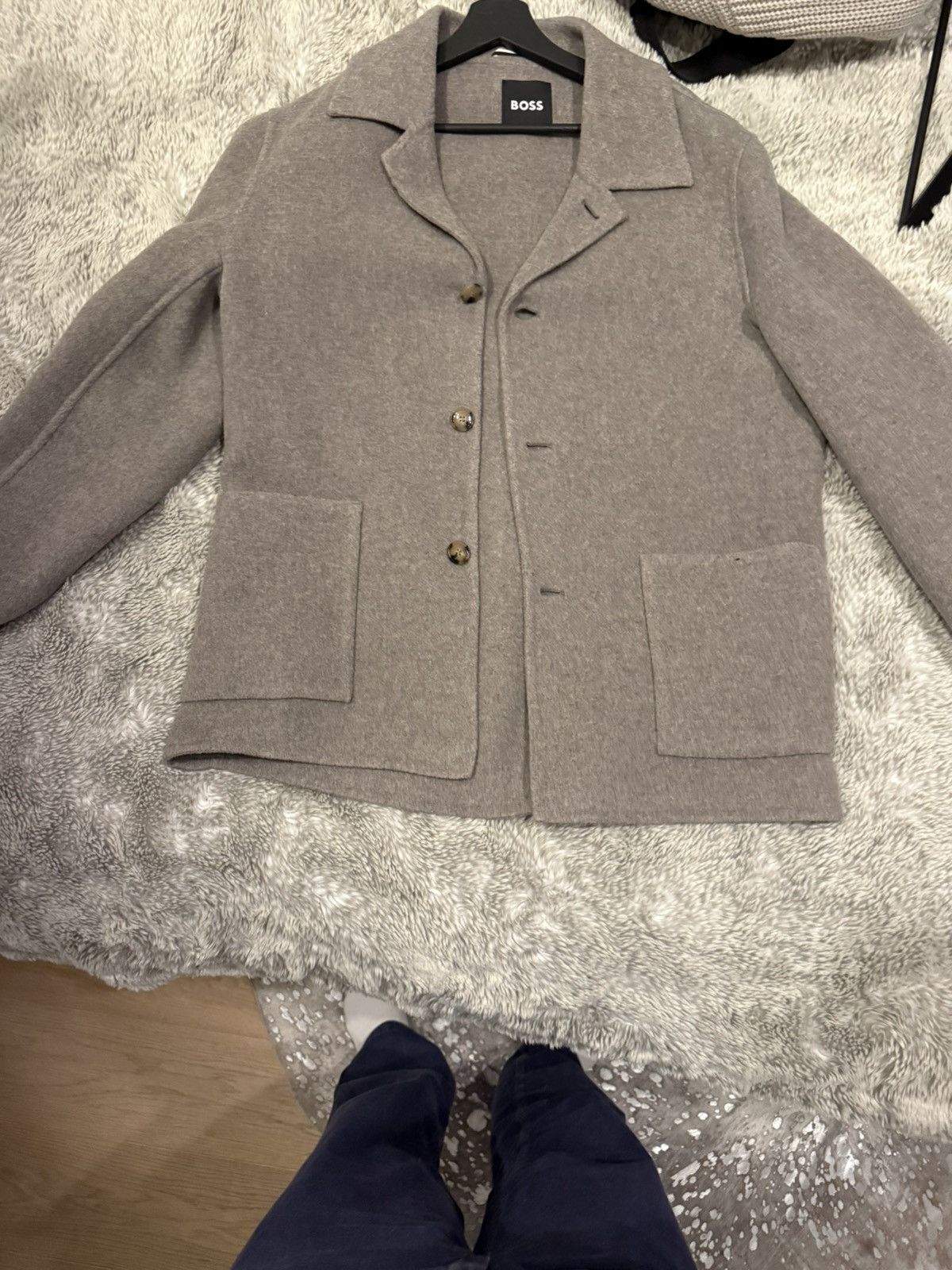 Hugo Boss Hugo Boss Grey wool blazer Size 36R - 1 Thumbnail