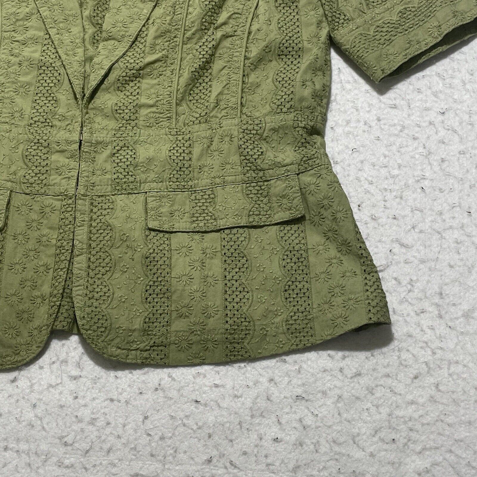 Coldwater Creek Coldwater Creek 10 Collared Open Knit Hook & Eye Clasp Top Size L / US 10 / IT 46 - 6 Thumbnail