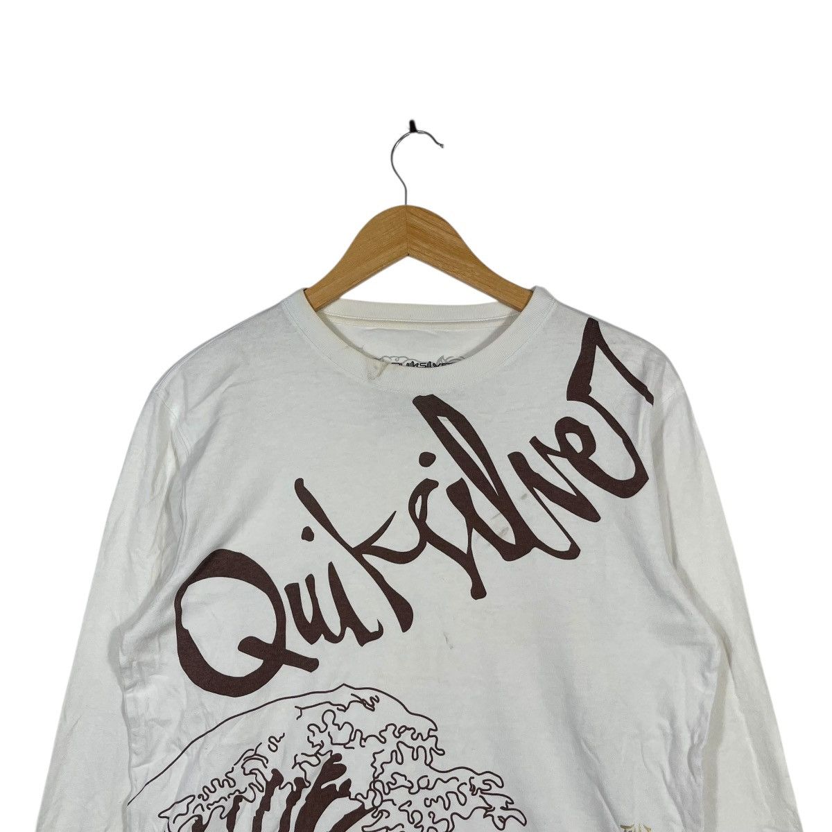 Quiksilver Quiksilver Great Wave Mount Fuji White Long Sleeve Tee Size US M / EU 48-50 / 2 - 2 Thumbnail