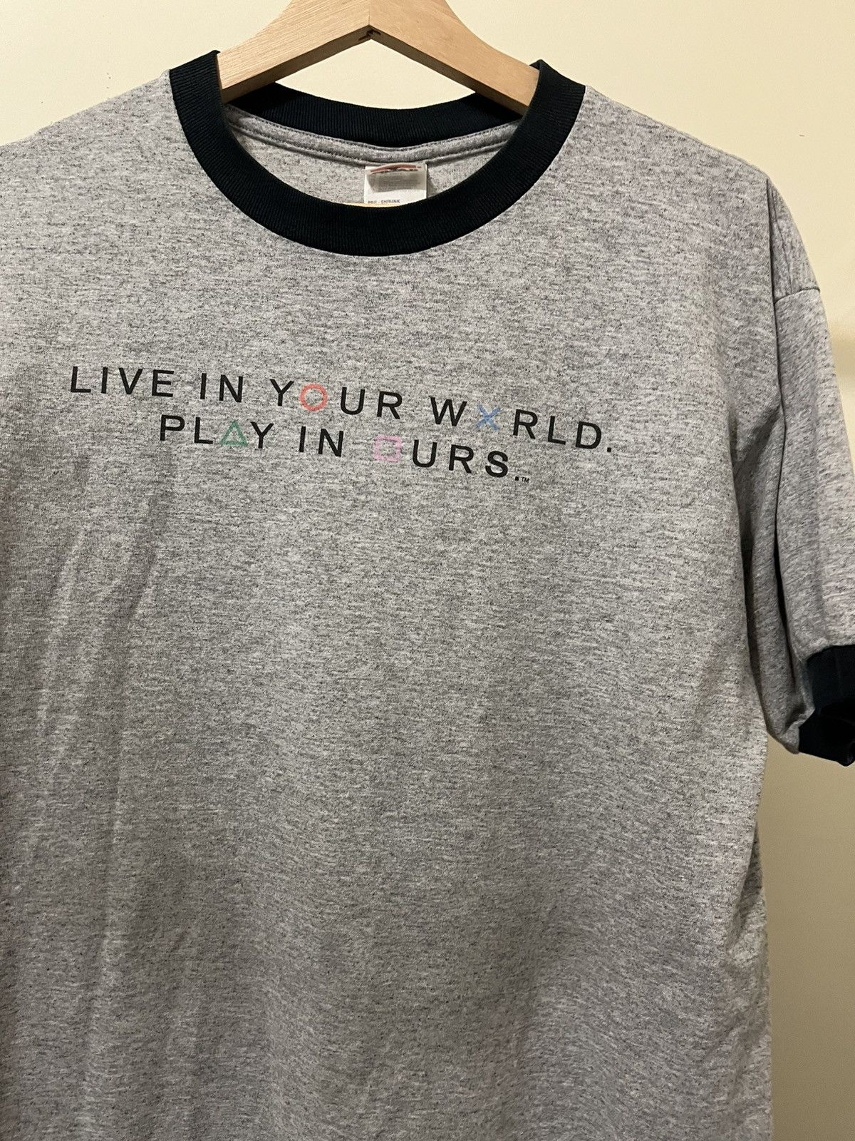 Playstation × Vintage Vintage Playstation 2 Grey ringer tee Size US L / EU 52-54 / 3 - 2 Thumbnail