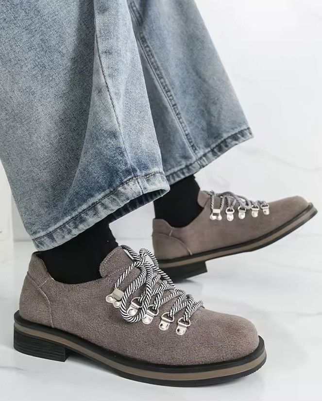 Other Casual Streetwear Beige Leather Retro Style Oxford Boots Size US 10.5 / EU 43-44 - 6 Thumbnail