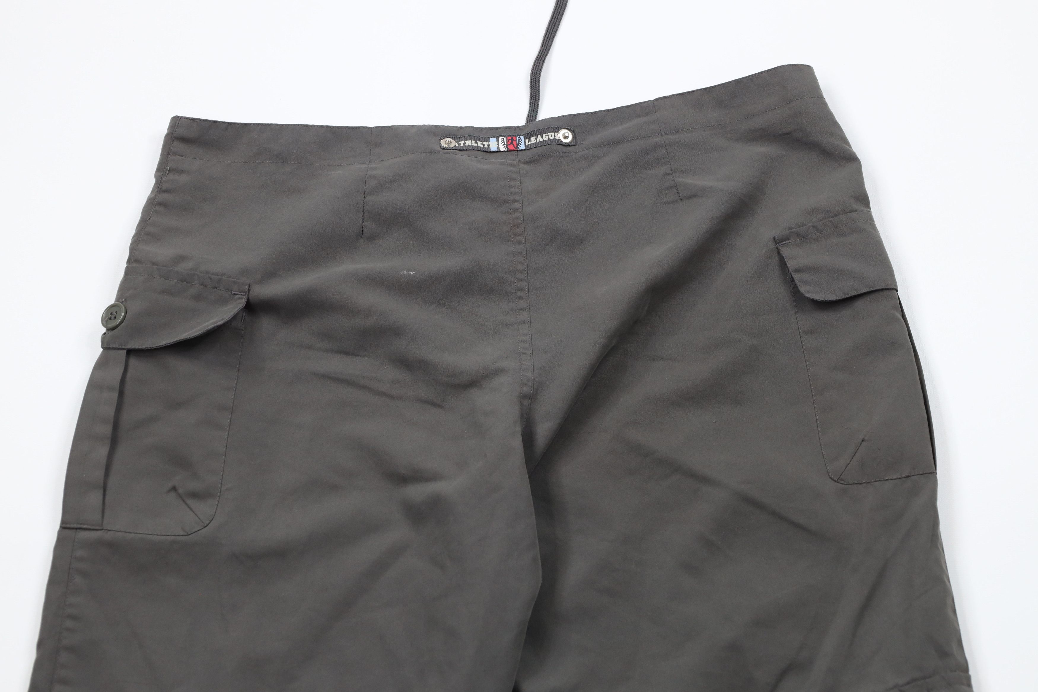Vintage Vintage 90s Y2K Baggy Wide Leg Cargo Pants Polyester Gray Size 32" / US 10 / IT 46 - 8 Thumbnail