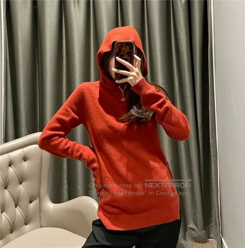 Rick Owens Rick Owens Red Cashmere Hoodie Size XS / US 0-2 / IT 36-38 - 5 Thumbnail