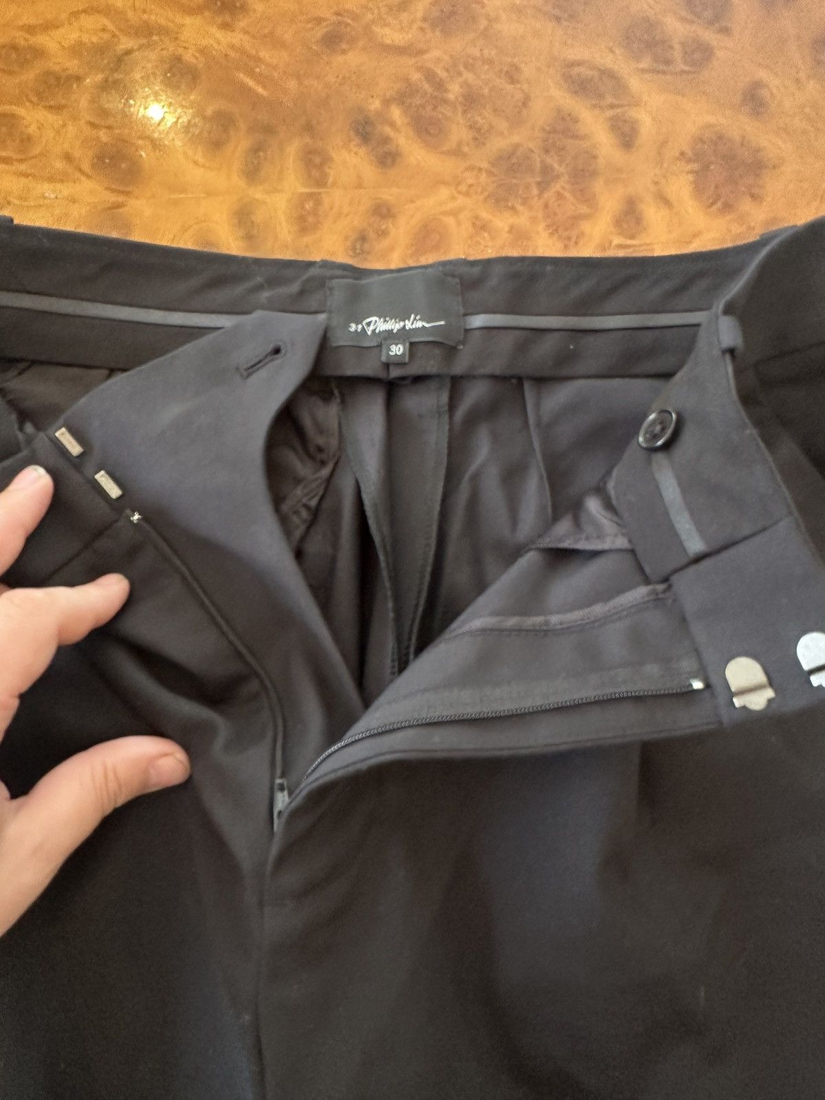 3.1 Phillip Lim Black Pleated Cotton shorts Size US 30 / EU 46 - 3 Thumbnail