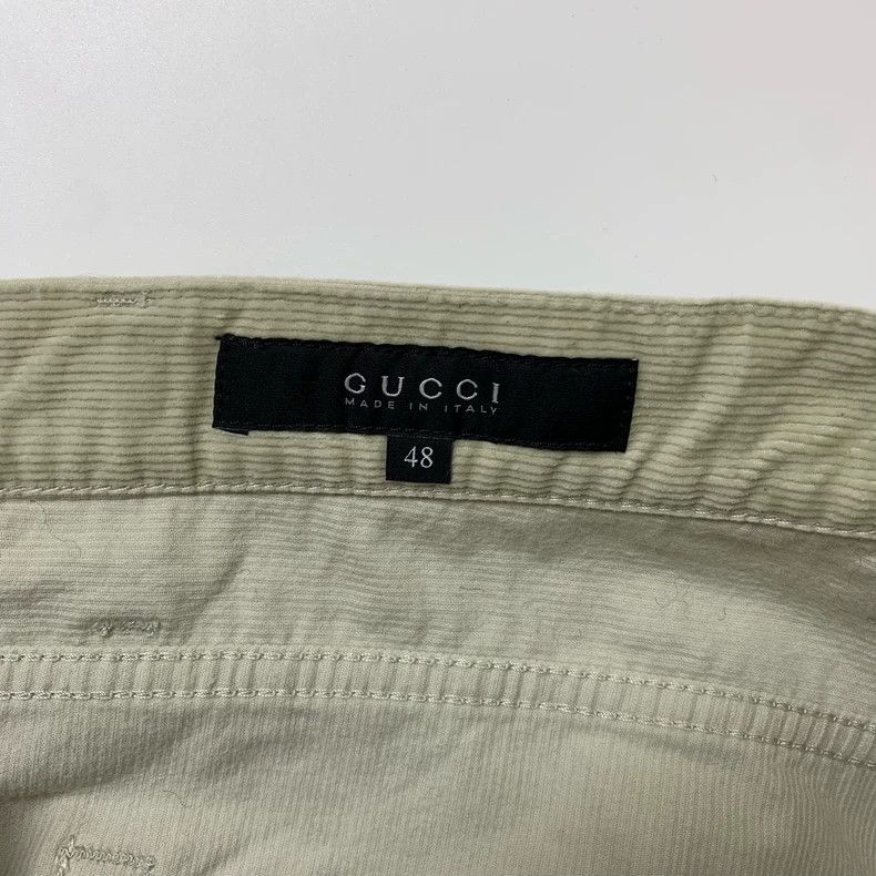 Gucci Gucci Light green corduroy casual pants 2502-Nextarrow Size US 32 / EU 48 - 2 Thumbnail