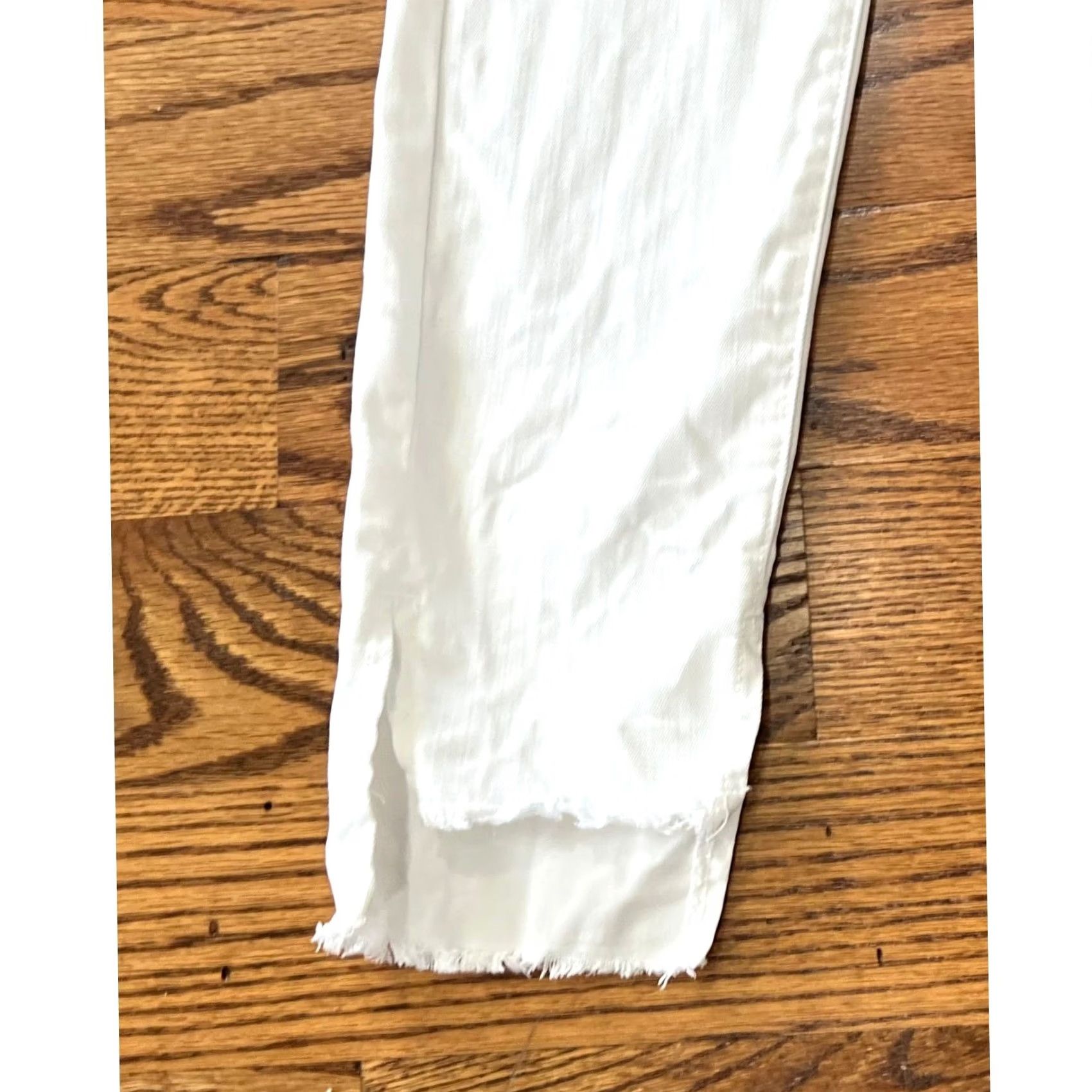 Vintage VINTAGE Just Black Jeans Womens Nadine White Skinny Raw Hem 27 Size 27" / US 4 / IT 40 - 2 Thumbnail