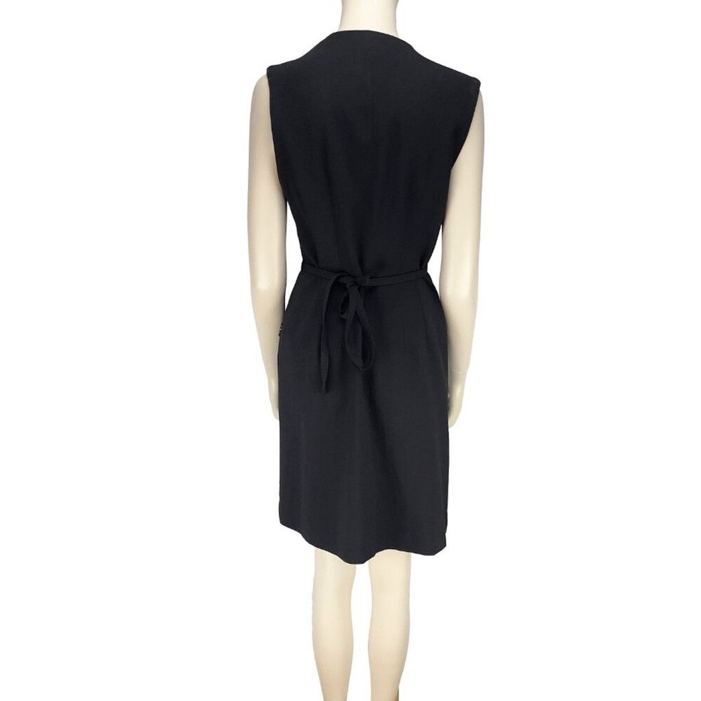 Other LIDA BADAY 100% Wool Adjustable Wrap Office Black Dress sz M Size M / US 6-8 / IT 42-44 - 5 Thumbnail
