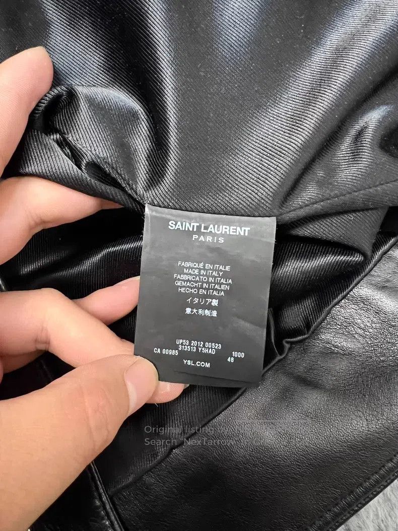Saint Laurent Paris Saint Laurent Paris Stand Collar Double-Zip Lamb Leather J Size US M / EU 48-50 / 2 - 6 Thumbnail