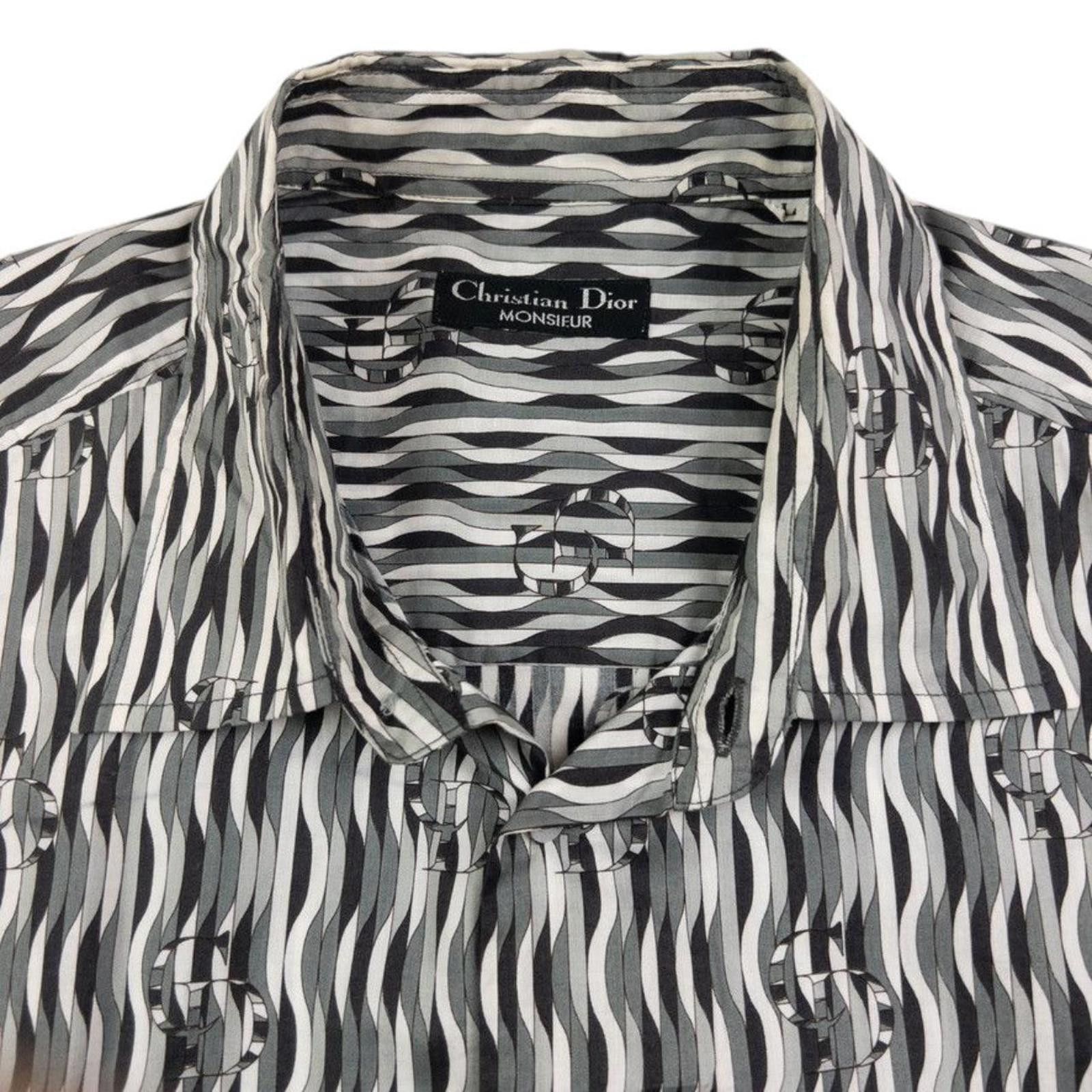Dior Vintage Dior Monsieur Monogram Short Sleeve Button Shirt L Size US L / EU 52-54 / 3 - 4 Thumbnail