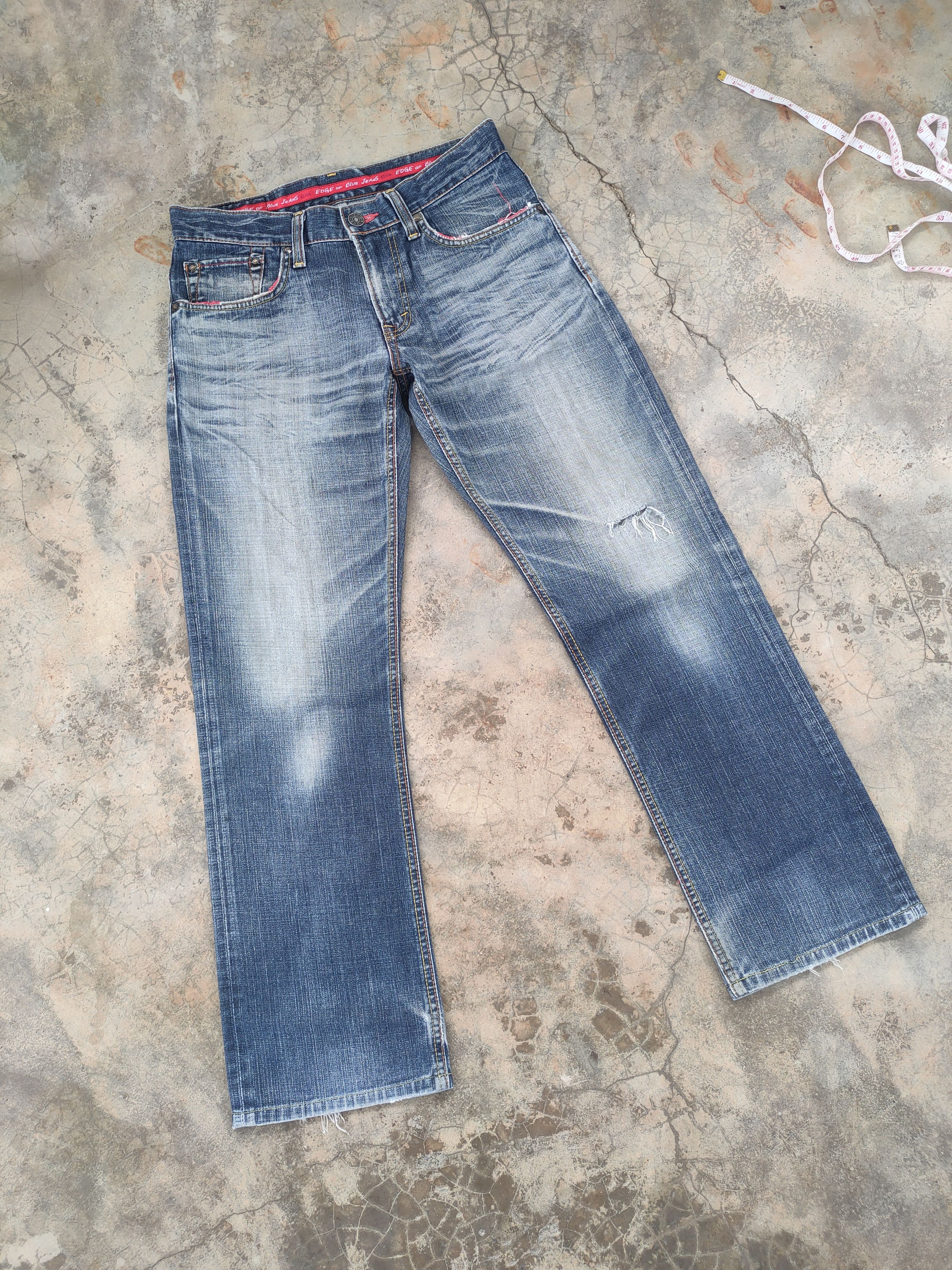 Edwin W32 VINTAGE EDWIN 503 FADED DISTRESSED DENIM JEAN PANTS Size US 32 / EU 48 - 2 Thumbnail