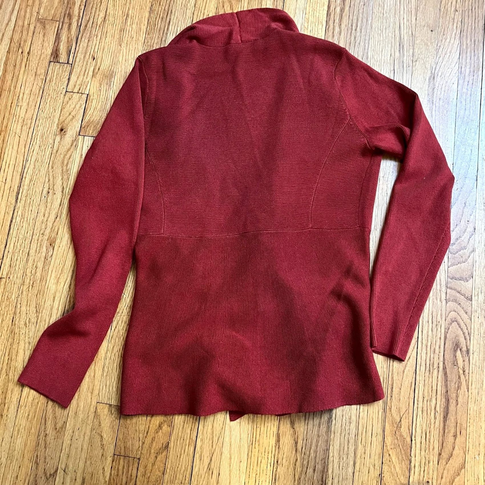 Eileen Fisher Eileen Fisher Womens XS Open Knit Cardigan Orange Red Size XS / US 0-2 / IT 36-38 - 4 Thumbnail