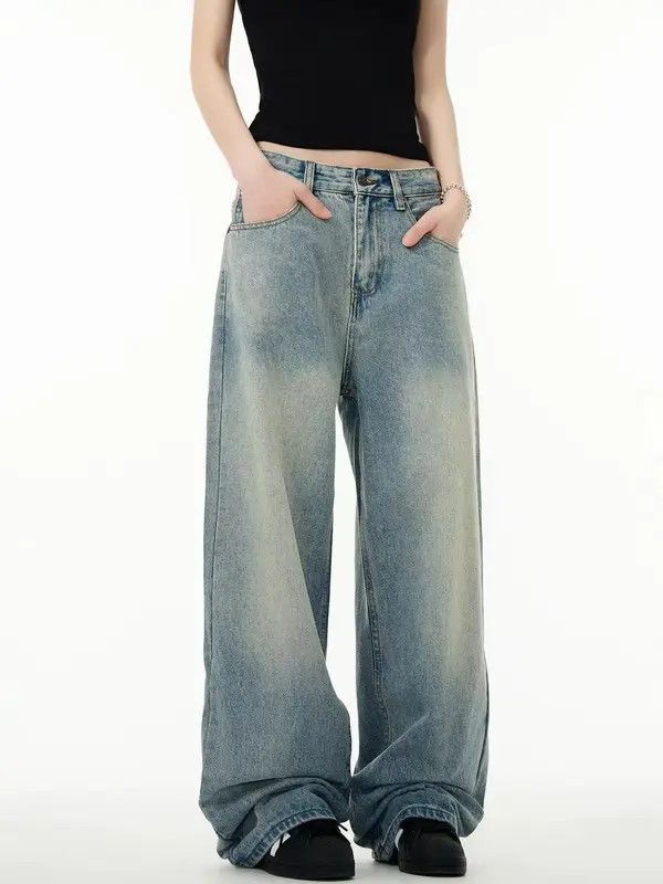 Japanese Brand VIBE Vintage men's loose baggy wide-leg cleanfit jeans Size US 32 / EU 48 - 4 Thumbnail