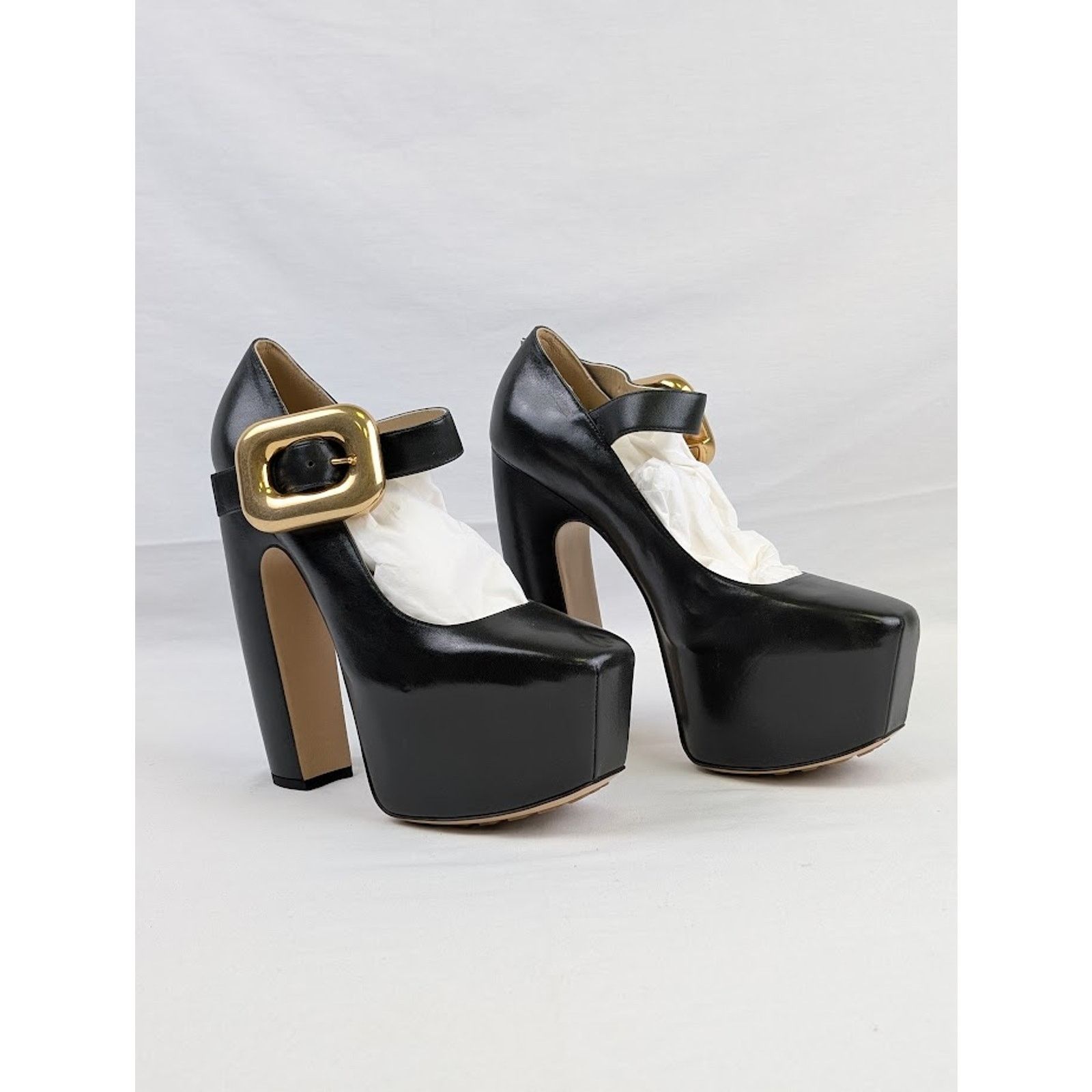 Bottega Veneta o1rshd1 Nappa Mostra Pumps Club In Dark Green Size US 8 / IT 38 - 11 Thumbnail