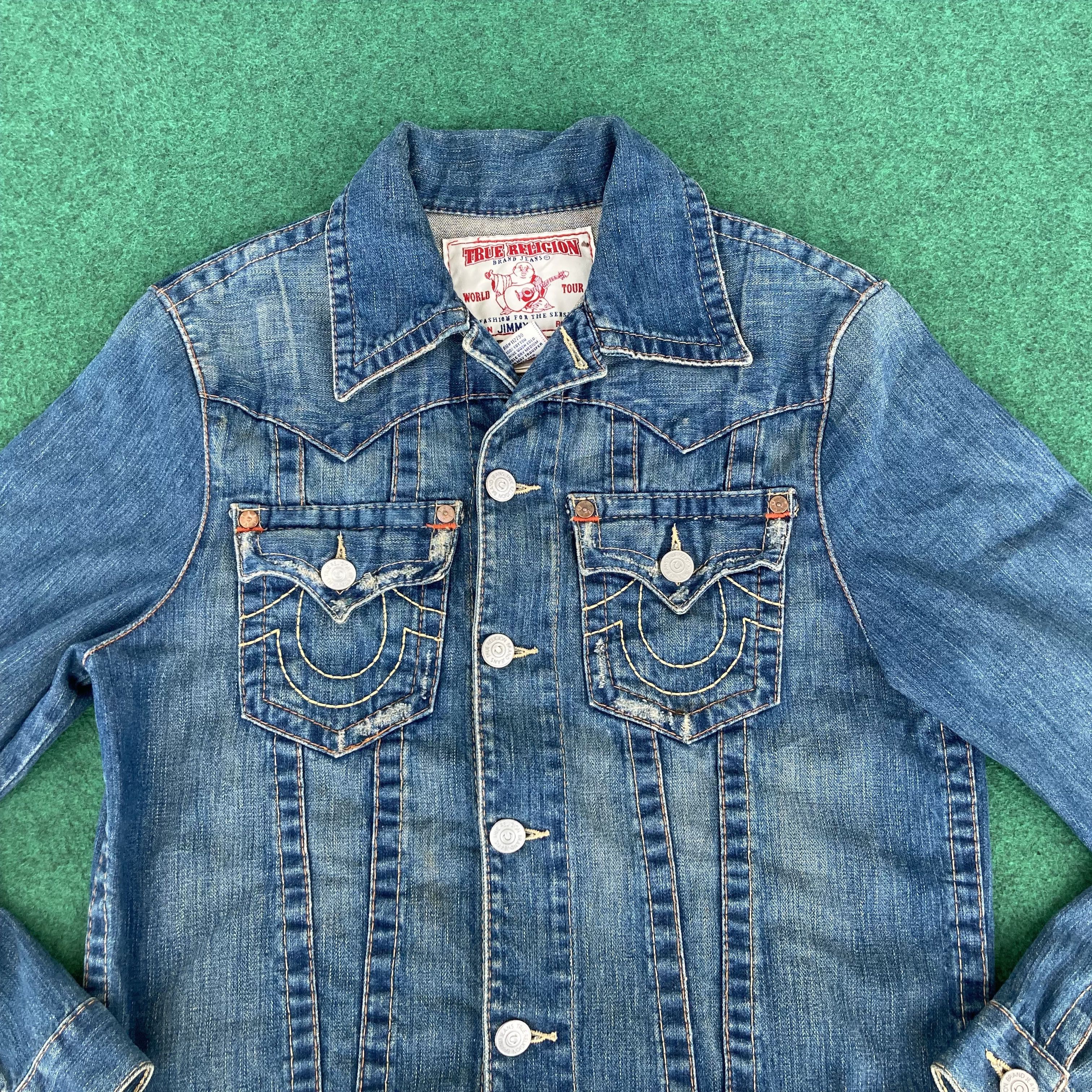 True Religion × Vintage Vtg True Religion Jimmy Jeans Jacket Size US M / EU 48-50 / 2 - 2 Thumbnail