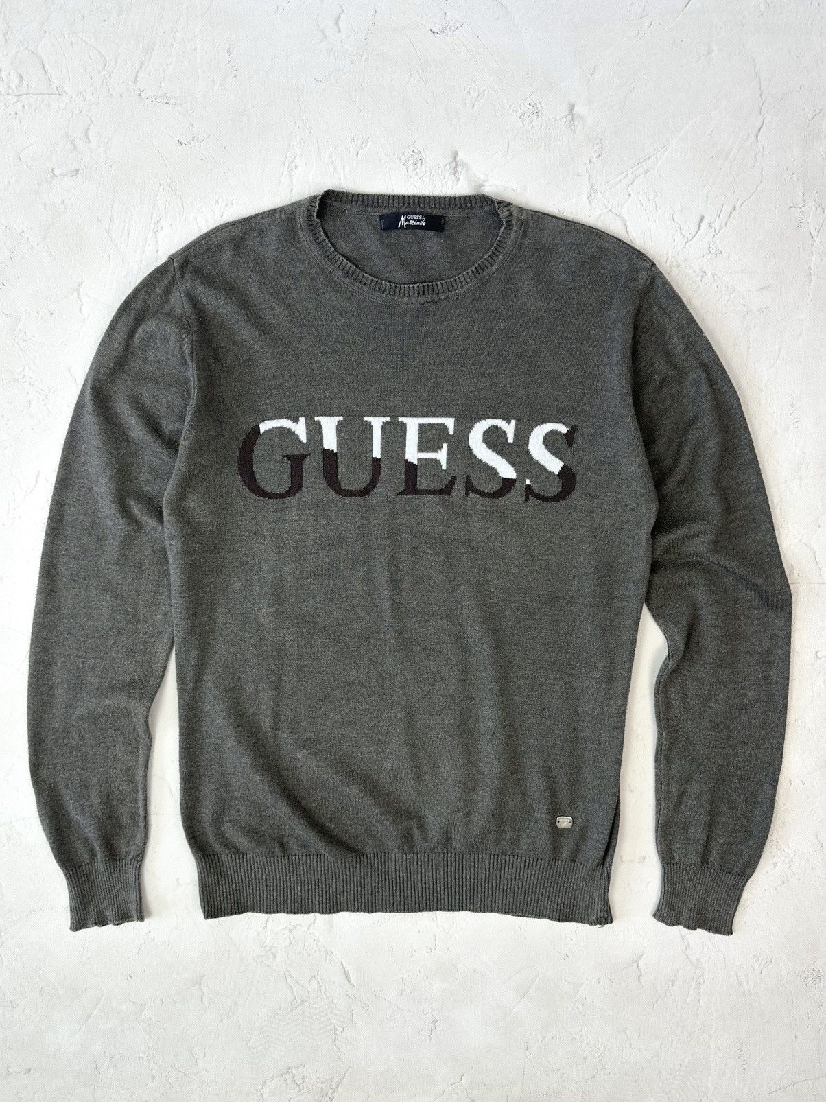 Guess Vintage Guess Marciano Grey Cotton Sweater Size US M / EU 48-50 / 2 - 1 Thumbnail