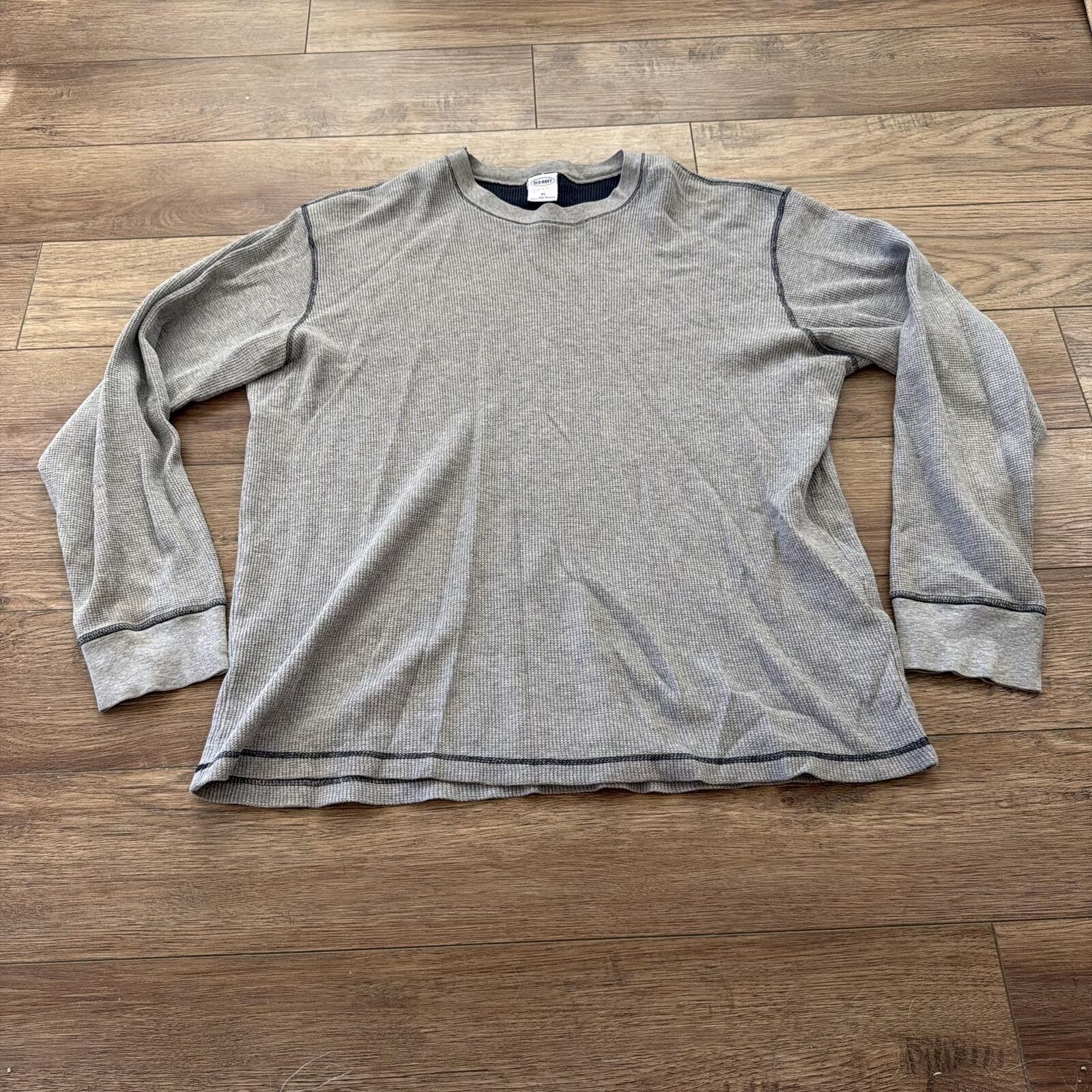 Old Navy Vintage Y2K Old Navy Grey Thermal Waffle Knit Long Sleeve XL Size US XL / EU 56 / 4 - 1 Thumbnail