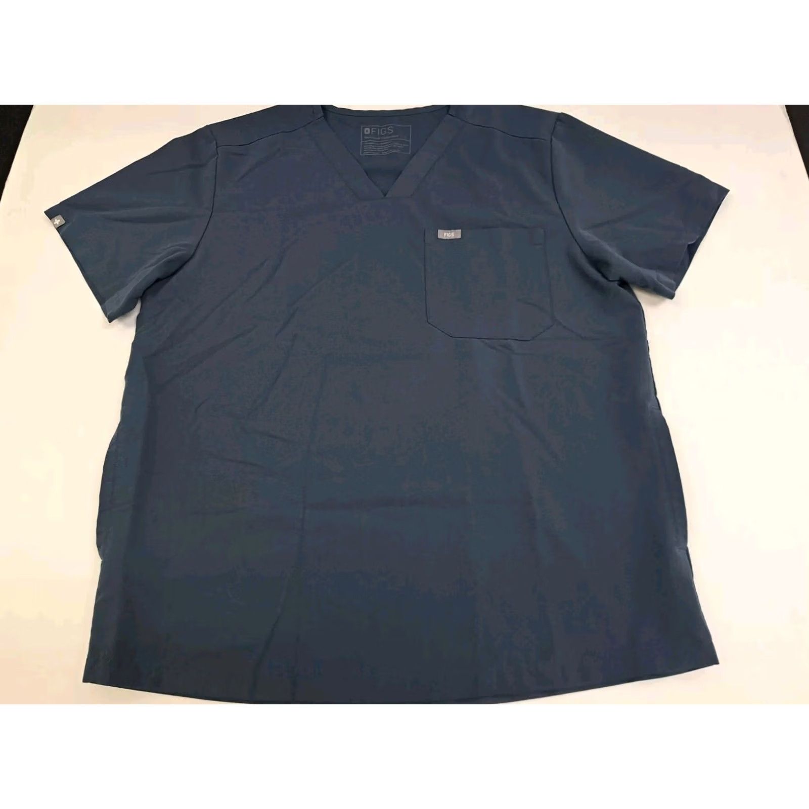 Vintage Figs Mens Scrub Top Technical Collection Large Bluish/Grey Pockets V Neck TM3000 #5906 Mens Size L Size US L / EU 52-54 / 3 - 2 Thumbnail