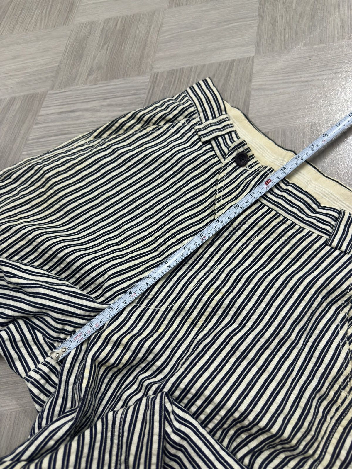 Giorgio Armani Vtg Emporio Armani Vertical Stripe Adjustable String Pant Size US 29 - 12 Thumbnail