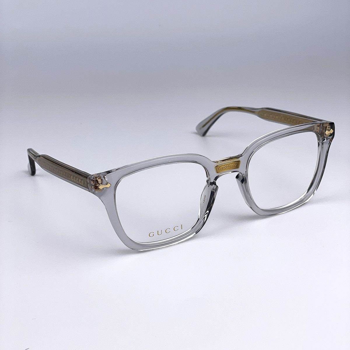 Gucci NEW Gucci GG0184O 005 Gold Square Unisex Eyeglasses Size ONE SIZE - 4 Thumbnail