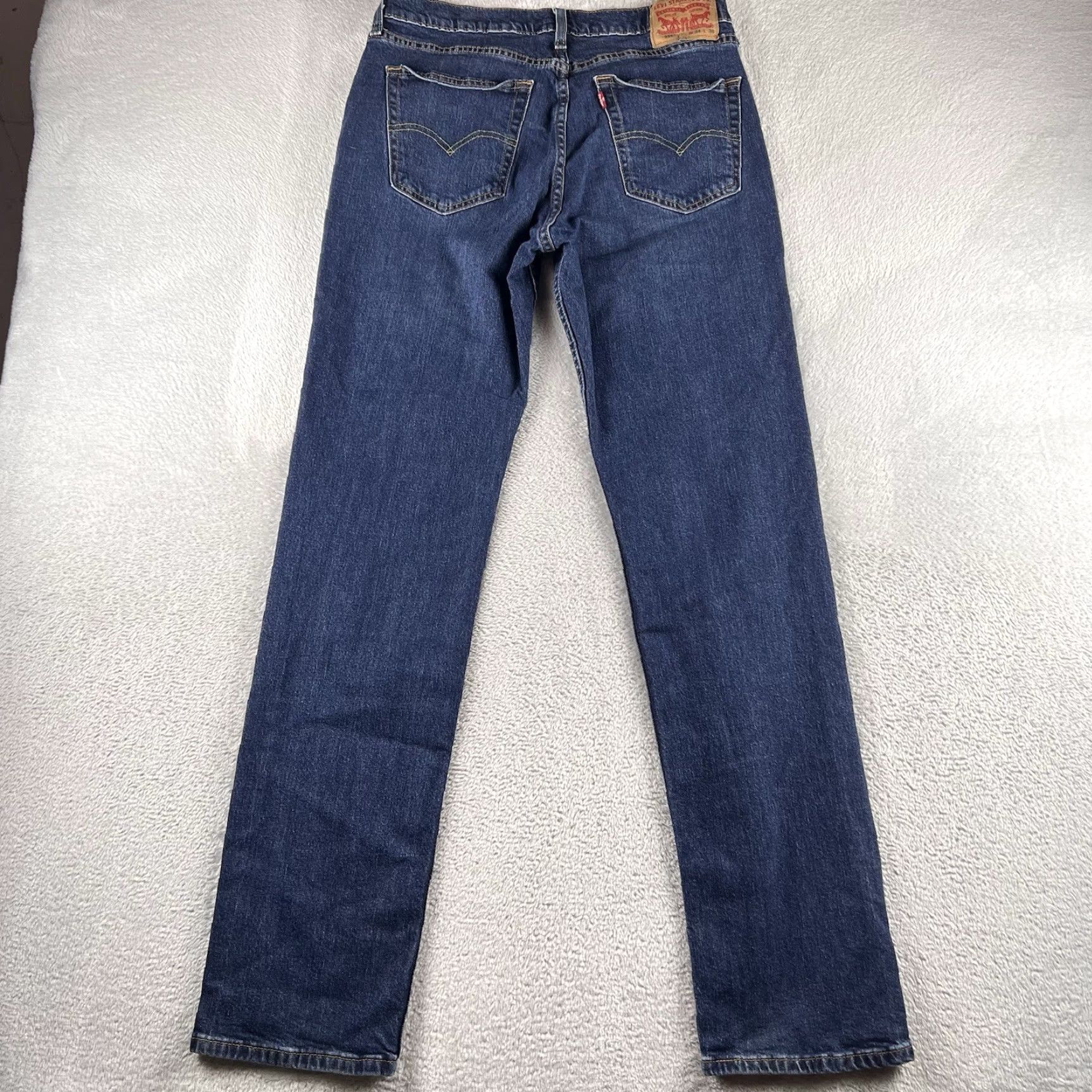 Levi's Levi's 514 Jeans Mens 34x36 Blue Dark Wash Denim Straight Regular 5-Pocket Logo USA Jeans Size US 34 / EU 50 - 2 Thumbnail