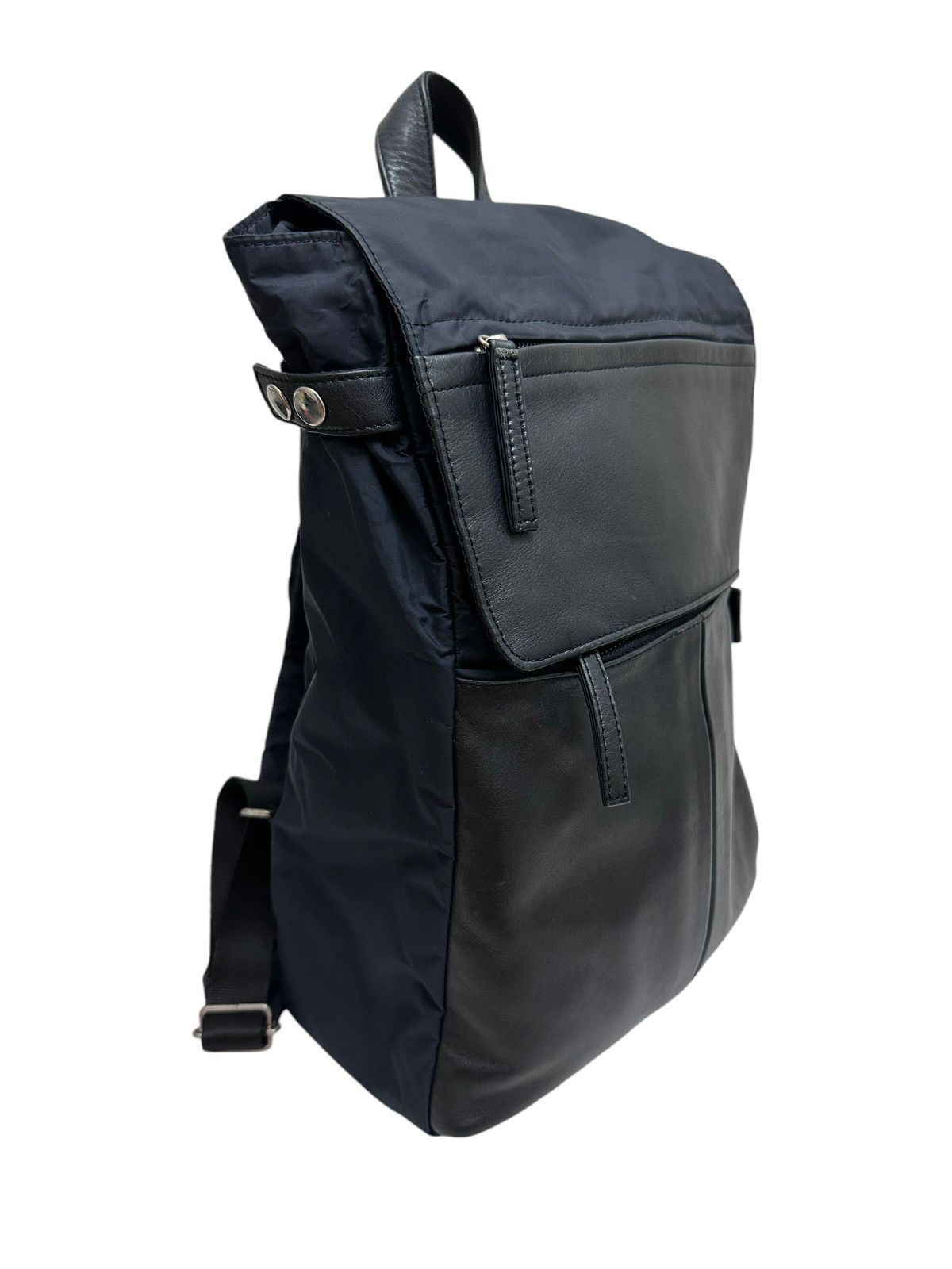 Japanese Brand RARE ‼️ Yohji Yamamoto y’s Leather Black Backpack Size ONE SIZE - 2 Thumbnail