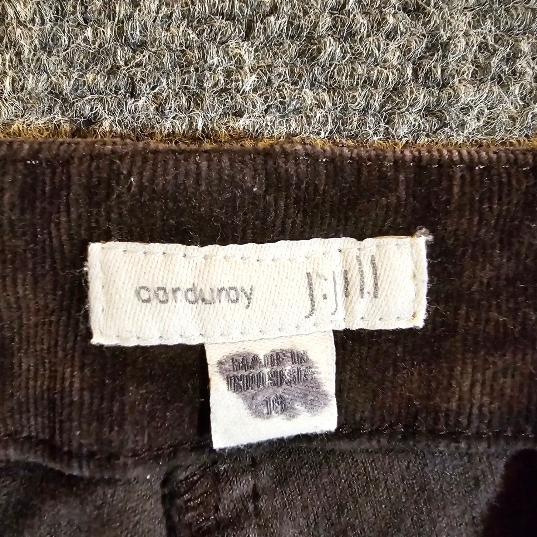 J. Jill J. Jill Pants Womens 18 Brown Corduroy Tapered Stretch Casual Dress Pants Plus Womens Size 40" / US 18 - 3 Thumbnail