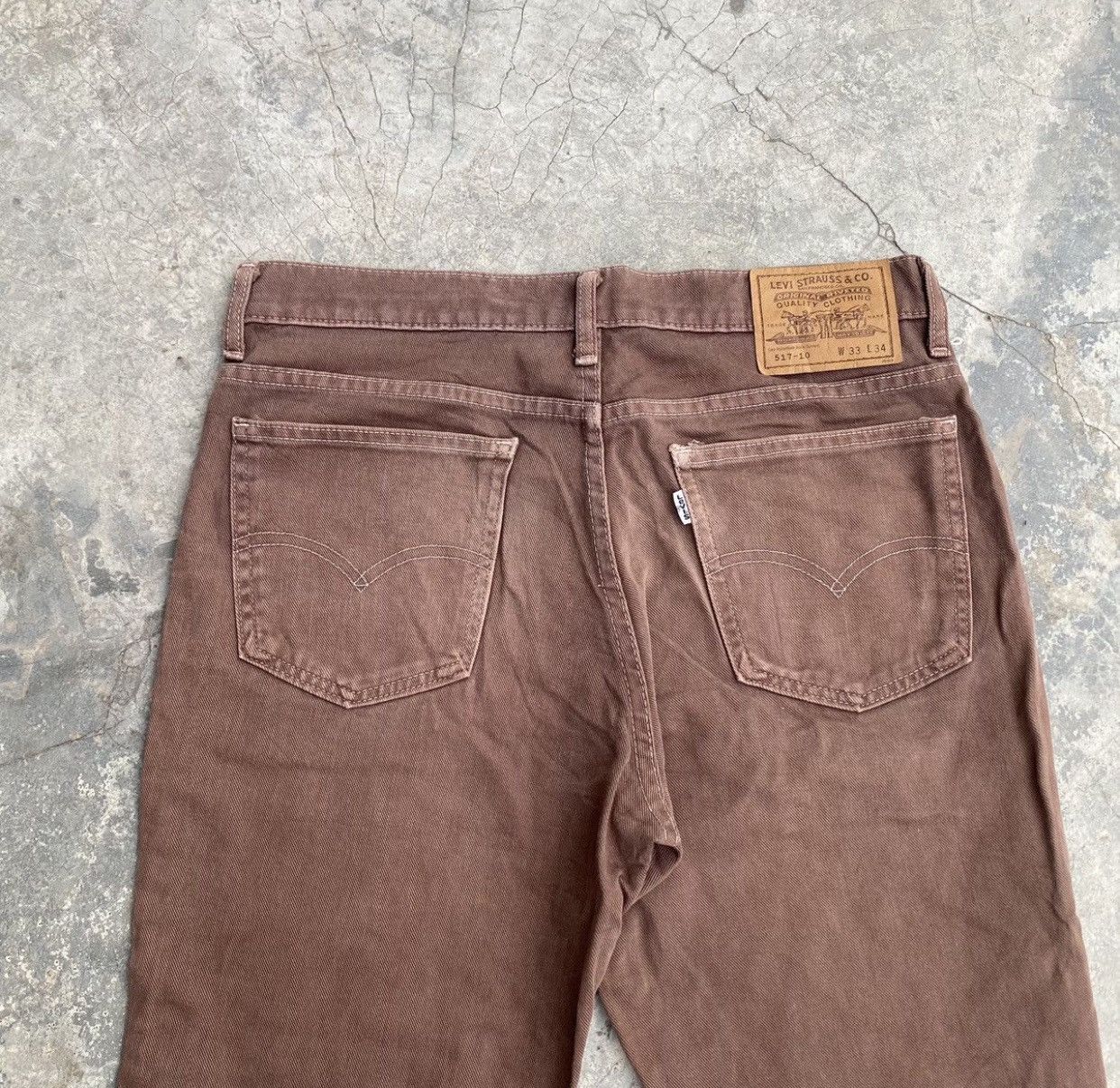 Levi's Vtg Levis LOT 517 Brown Jeans Size US 33 - 2 Thumbnail