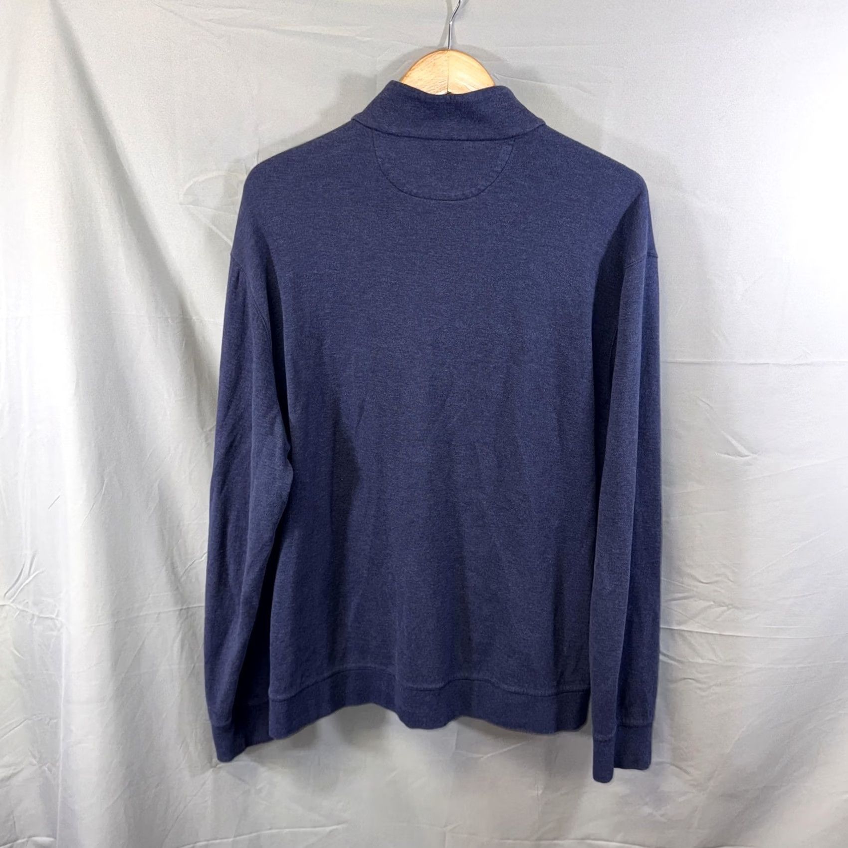 Polo Ralph Lauren Polo Ralph Lauren Sweater Mens XL Blue Mock Neck Quarter Zip Pullover Pony Logo Size US XL / EU 56 / 4 - 2 Thumbnail
