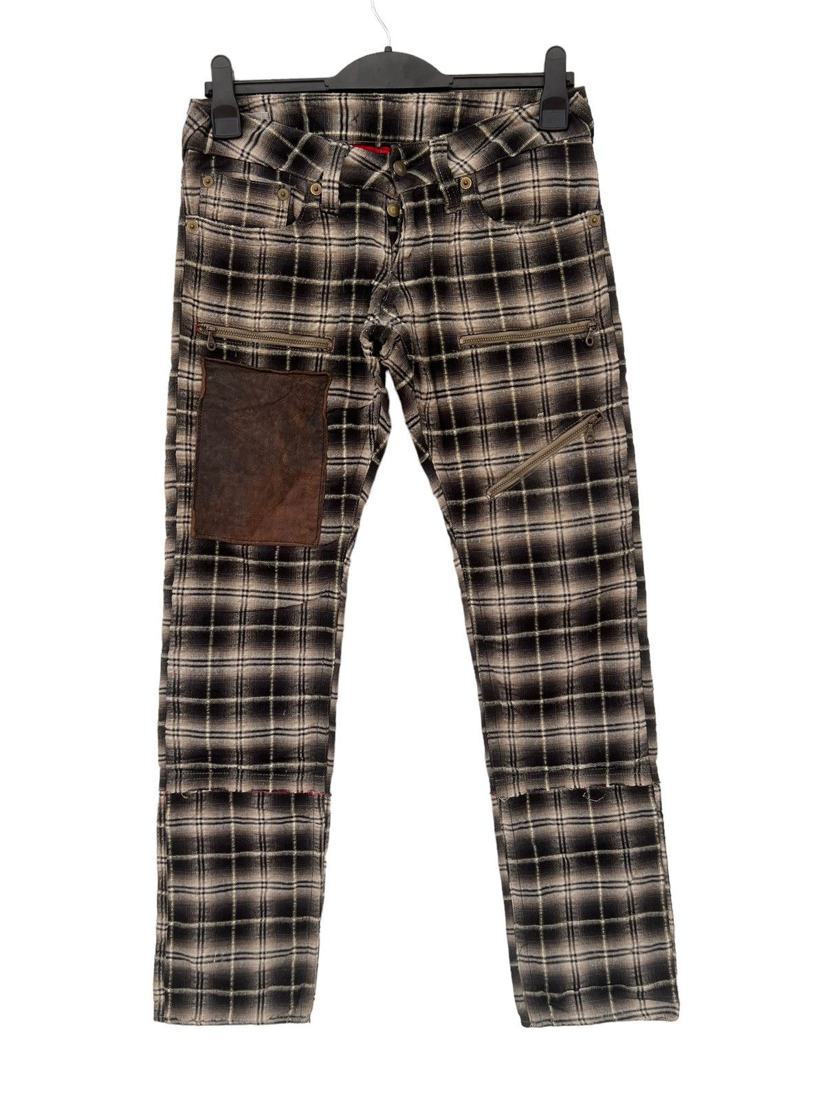 FranCisT MOR.K.S Francist Mor.K.S Japan Tartan Plaid Cow Leather Patch Size US 30 / EU 46 - 6 Thumbnail