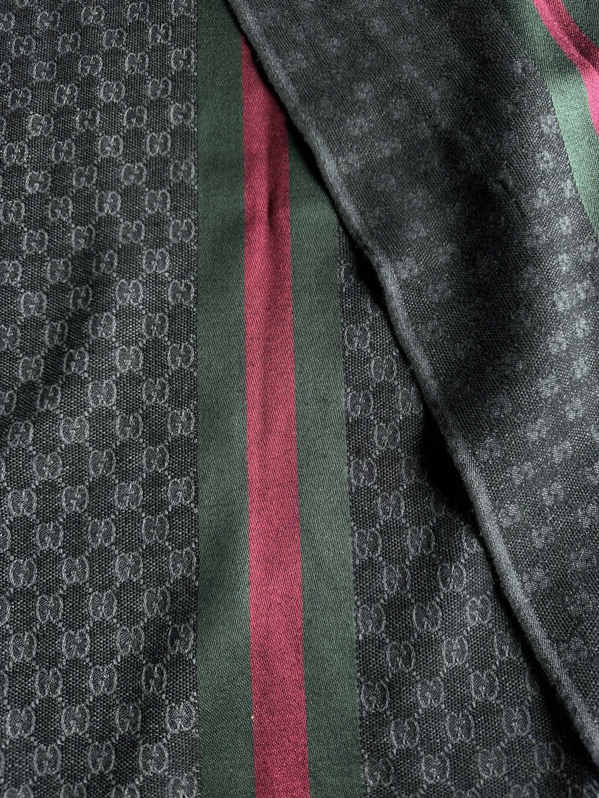 Gucci GUCCI Jacquard GG Supreme Scarf Black Size ONE SIZE - 2 Thumbnail