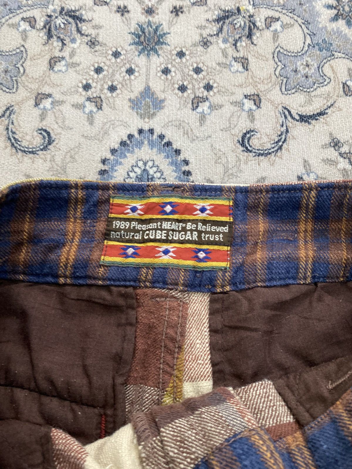 Japanese Brand VINTAGE CUBE SUGAR PLAID TARTAN PANTS LIKE ISSEY MIYAKR CDG Size US 30 / EU 46 - 5 Thumbnail