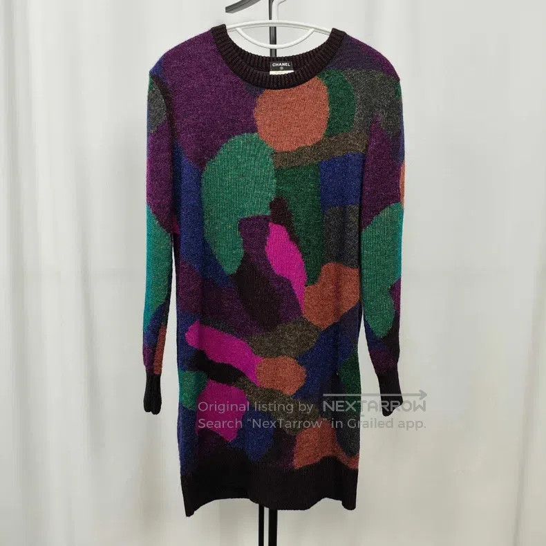 Chanel Purple and green colour matching sweater
