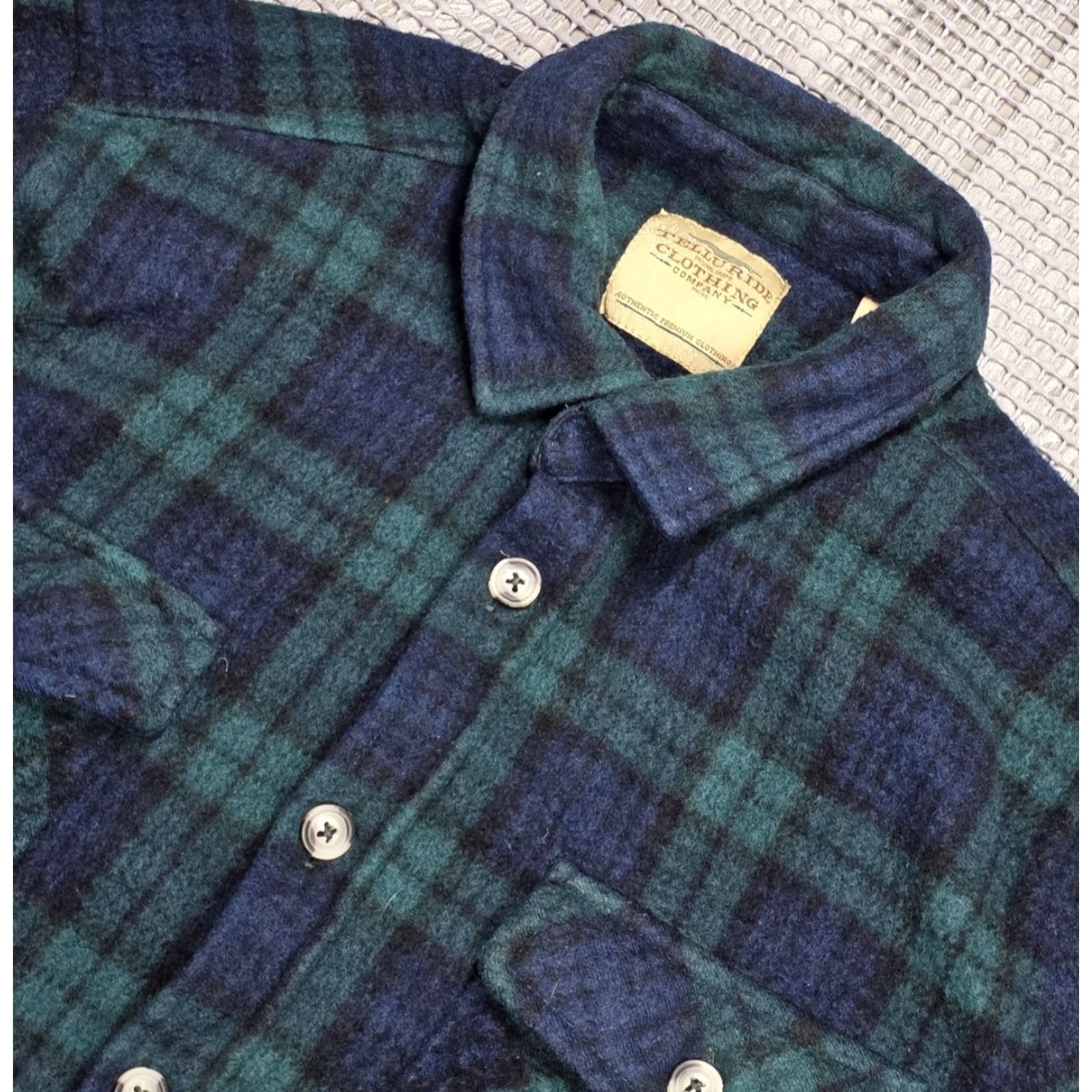 Vintage Telluride Shirt Men L Green Plaid Shacket Soft Pocket Flannel Shirt Jacket Size US L / EU 52-54 / 3 - 5 Thumbnail