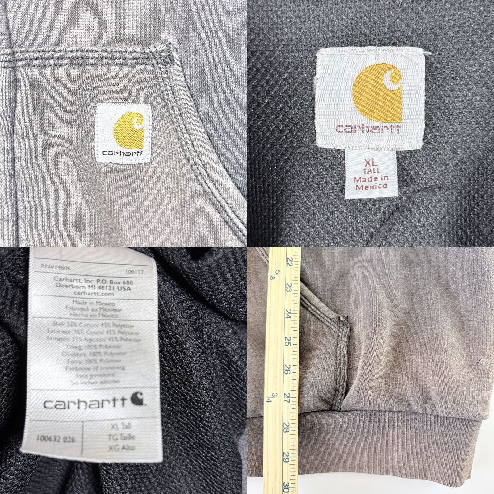 Carhartt Carhartt Sweatshirt Mens Hoodie Gray XL Rain Defender Rutland Thermal-Lined Hooded Zip-Front Sweatshirt - XL Size US XL / EU 56 / 4 - 9 Thumbnail