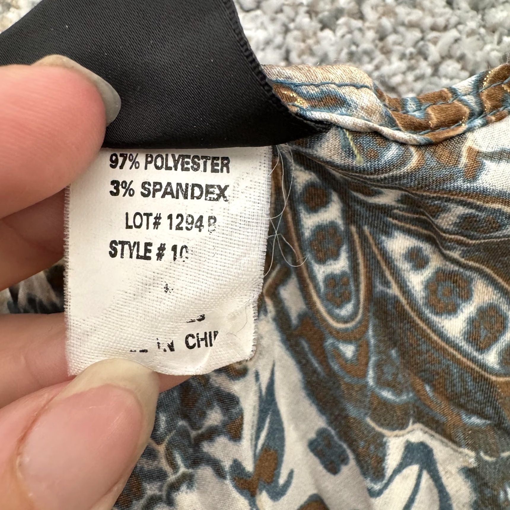 Vintage VINTAGE B. Moss Y2K Blouse Paisley Floral Boho Peasant Stretch L XL? (Note: ensure exact from original) Size L / US 10 / IT 46 - 4 Thumbnail