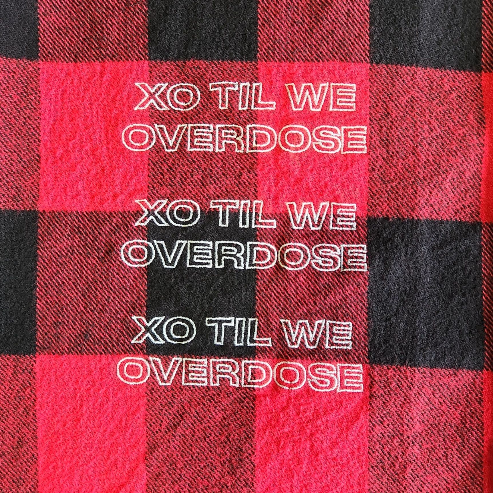 Vintage VINTAGE The Weeknd XO Till We Overdose Rare Hip Hop Merch Flannel Shirt L Red Black Cotton Polyester Button-Up Men XS-XL Size US L / EU 52-54 / 3 - 2 Thumbnail