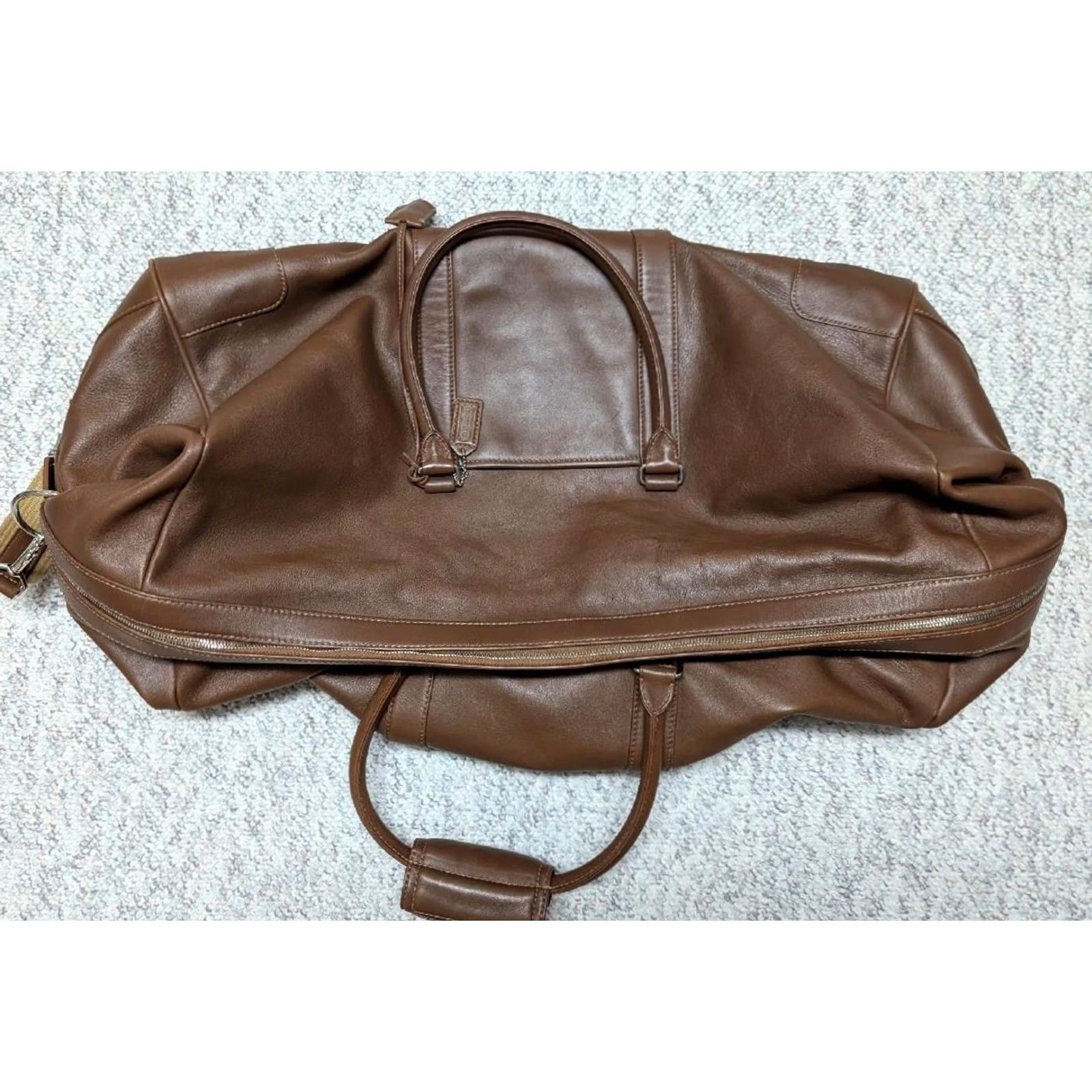 Coach Coach Brown Cowhide Leather Duffle Bag 24" Shoulder Tote K3S-5409 travel Size ONE SIZE - 2 Thumbnail