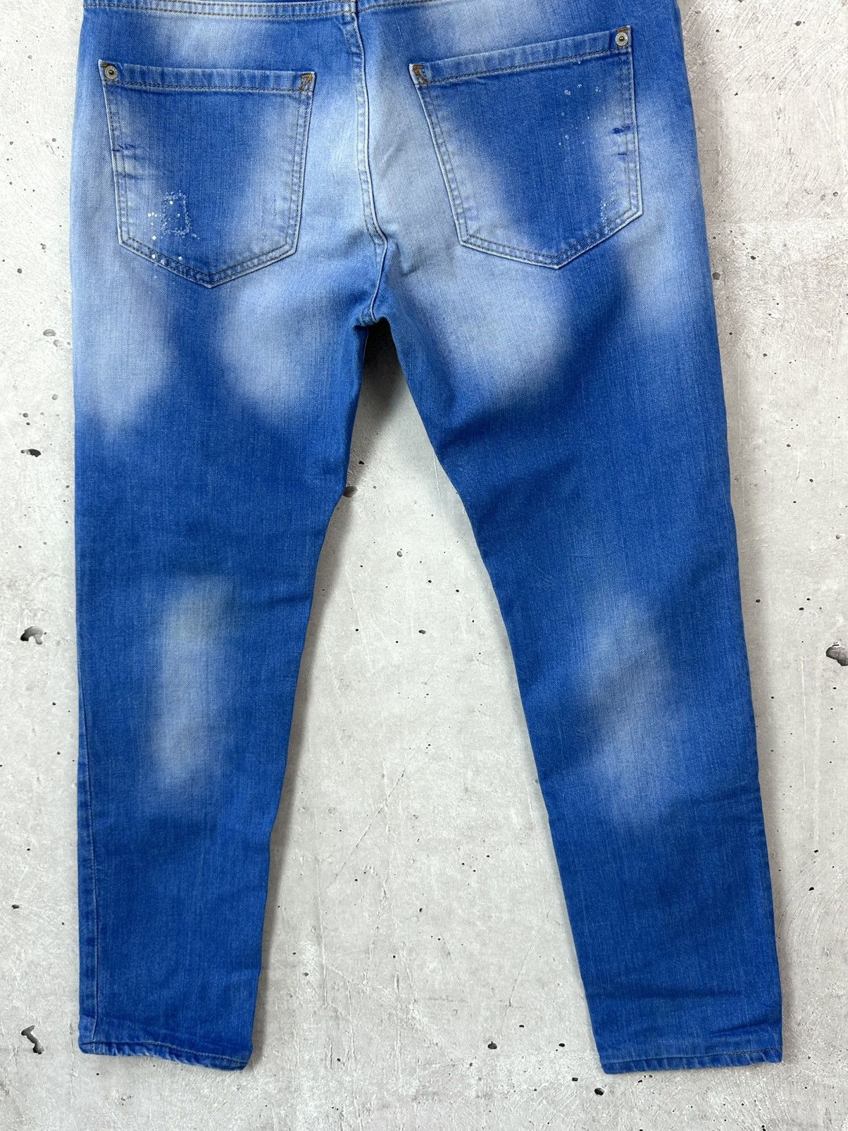 Dsquared2 Dsquared2 Blue Cotton Distressed Logo Men’s Jeans Size US 36 / EU 52 - 7 Thumbnail
