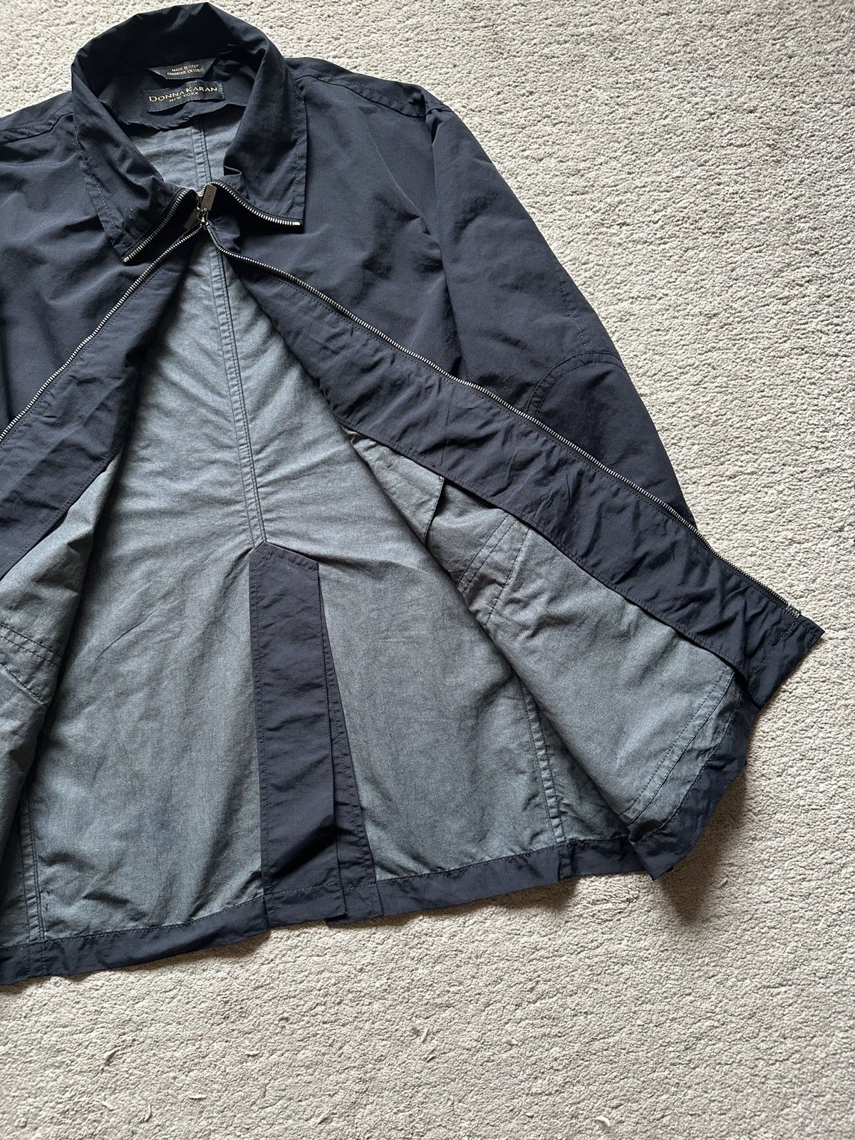 Donna Karan 1990s Donna Karan Oversized Resin Coating Nylon Jacket Size US XL / EU 56 / 4 - 6 Thumbnail