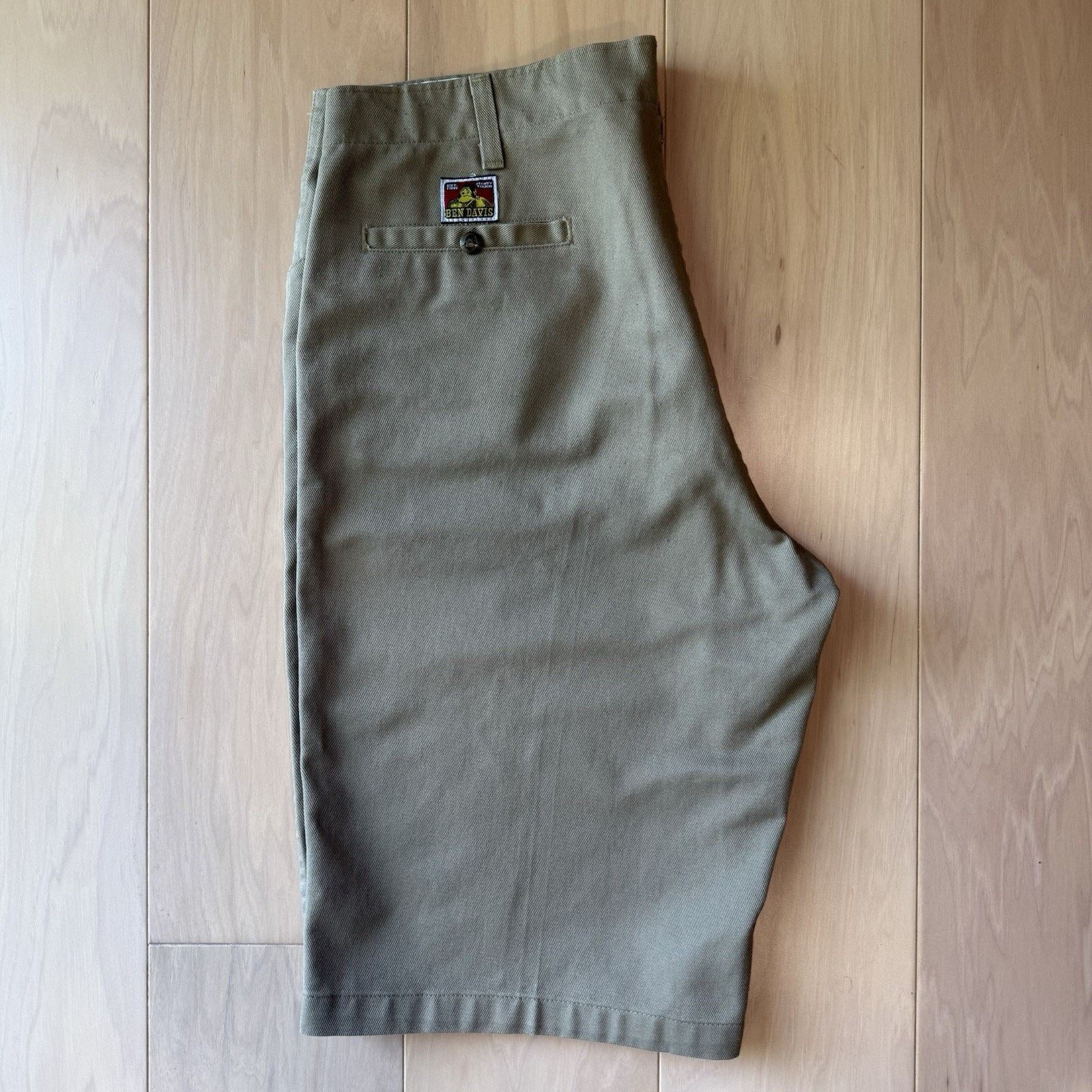 Ben Davis × Vintage Vintage Ben Davis Shorts 38 Khaki 90 Chino Workwear Size US 38 / EU 54 - 2 Thumbnail